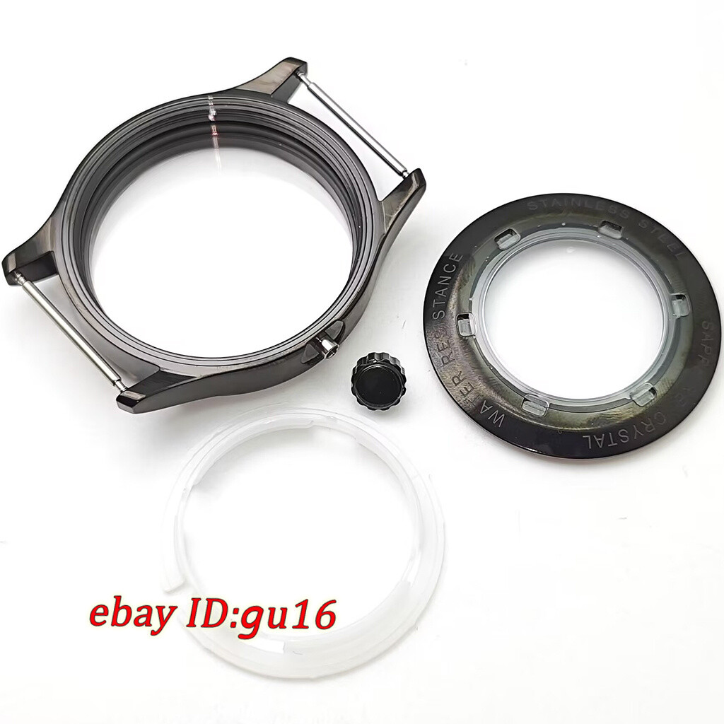 42mm Black/silver/rose gold watch case fit ETA2836 Miyota 8215 DG 3804 NH35 NH36