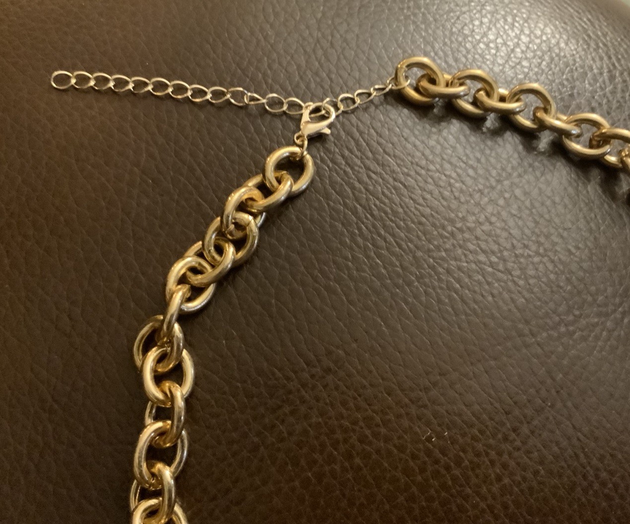 Gold Padlock Necklace Chunky Chain Statement Keyhole VTG Key Steampunk Y2K Boho
