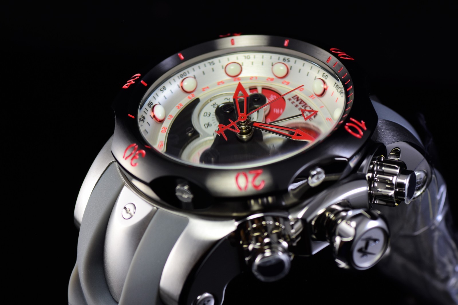 Invicta Reserve Venom 54mm Swiss Chronograph Gray Steel Diver Watch 1000M