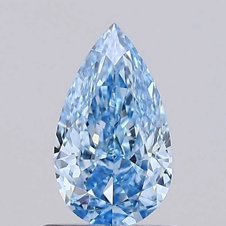 4.70 CT Natural Blue Diamond Pear Cut 10×14 MM VVS1 D Grade IDGL Certified A1