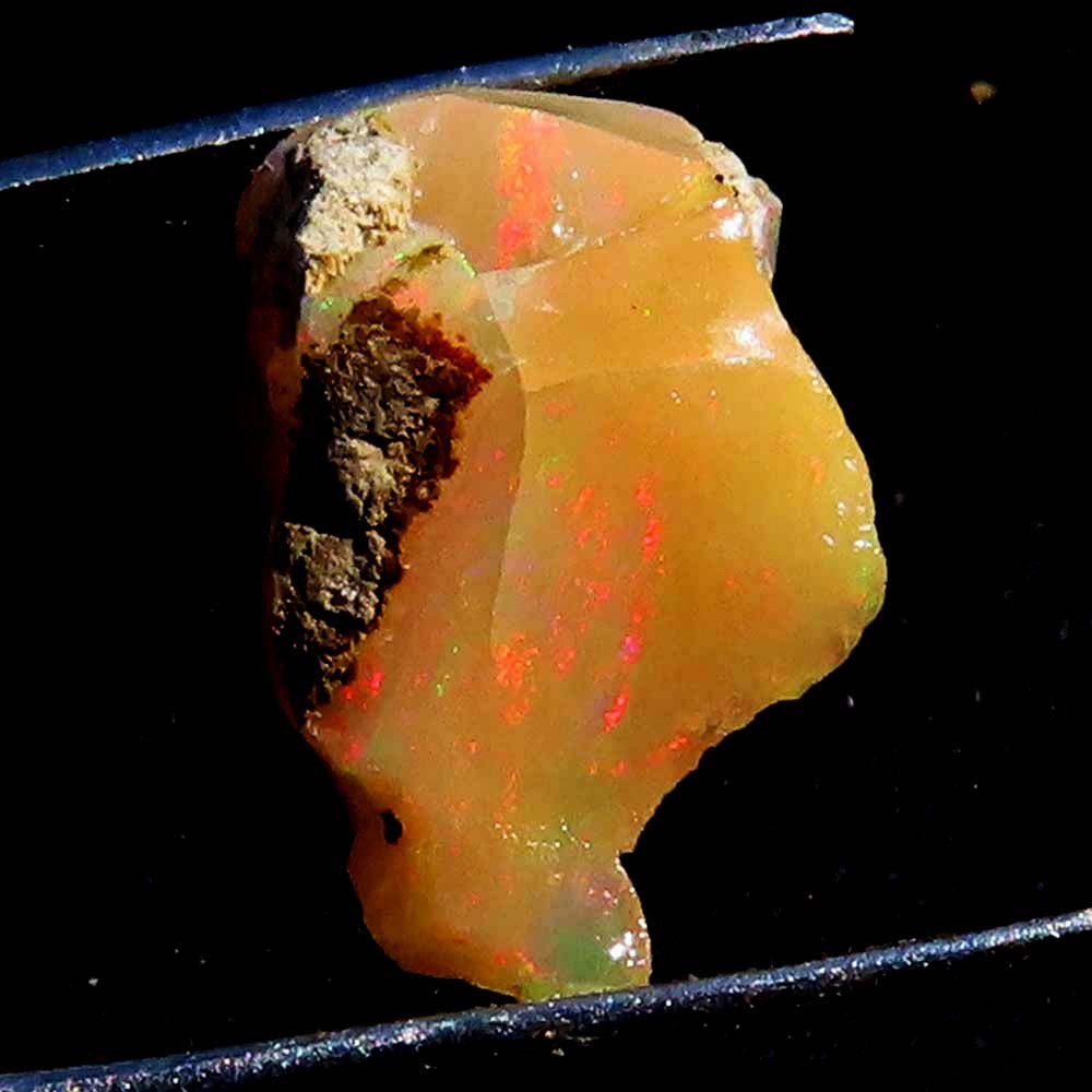 Untreated Ethiopian Opal Rough Uncut Multi Fire Rough 10.95 Cts 12x20x10 mm BR50