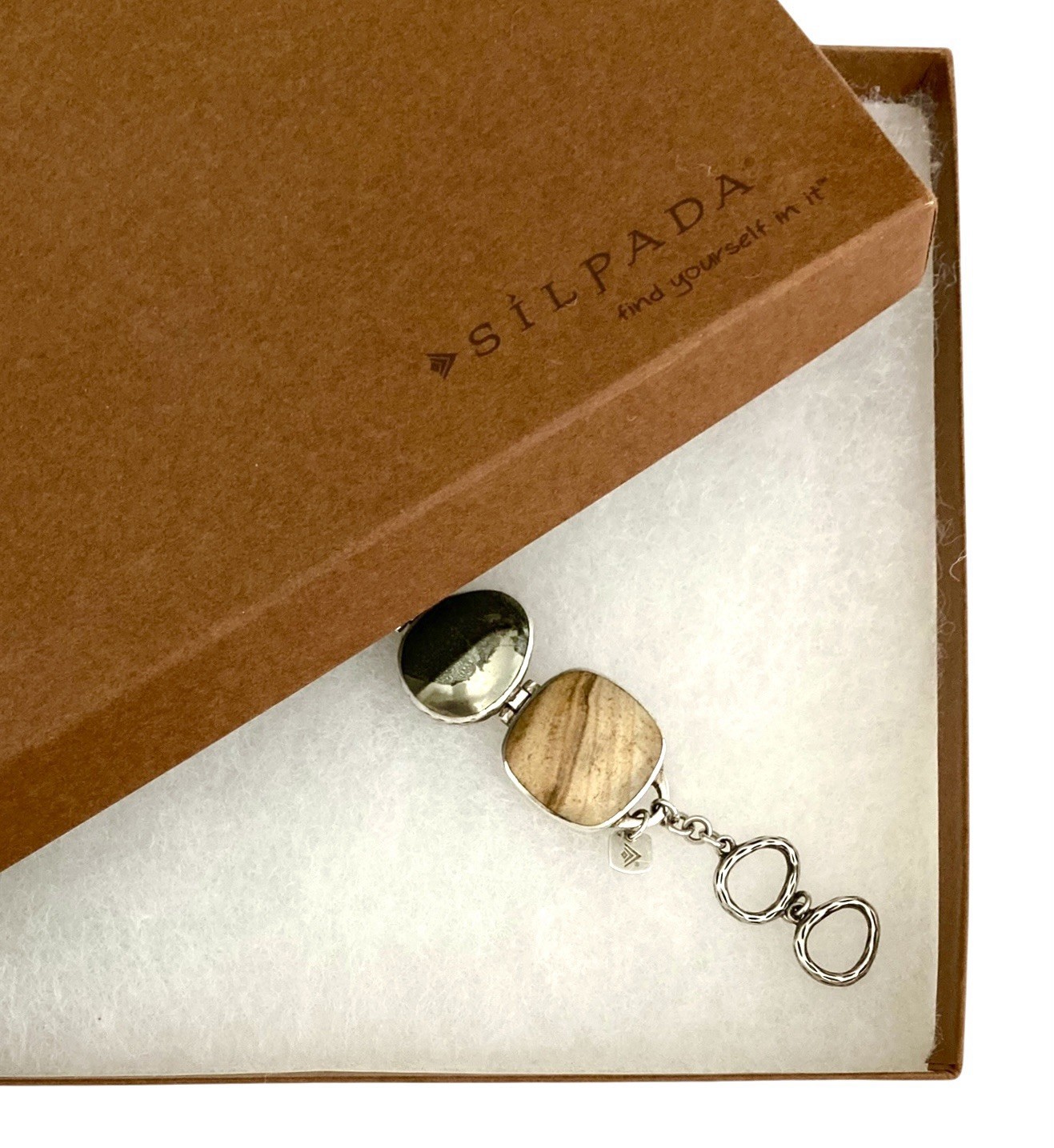SILPADA Sterling Silver TURQUOISE-BRONZITE-PYRITE-JASPER Bracelet~#B1934~NEW!