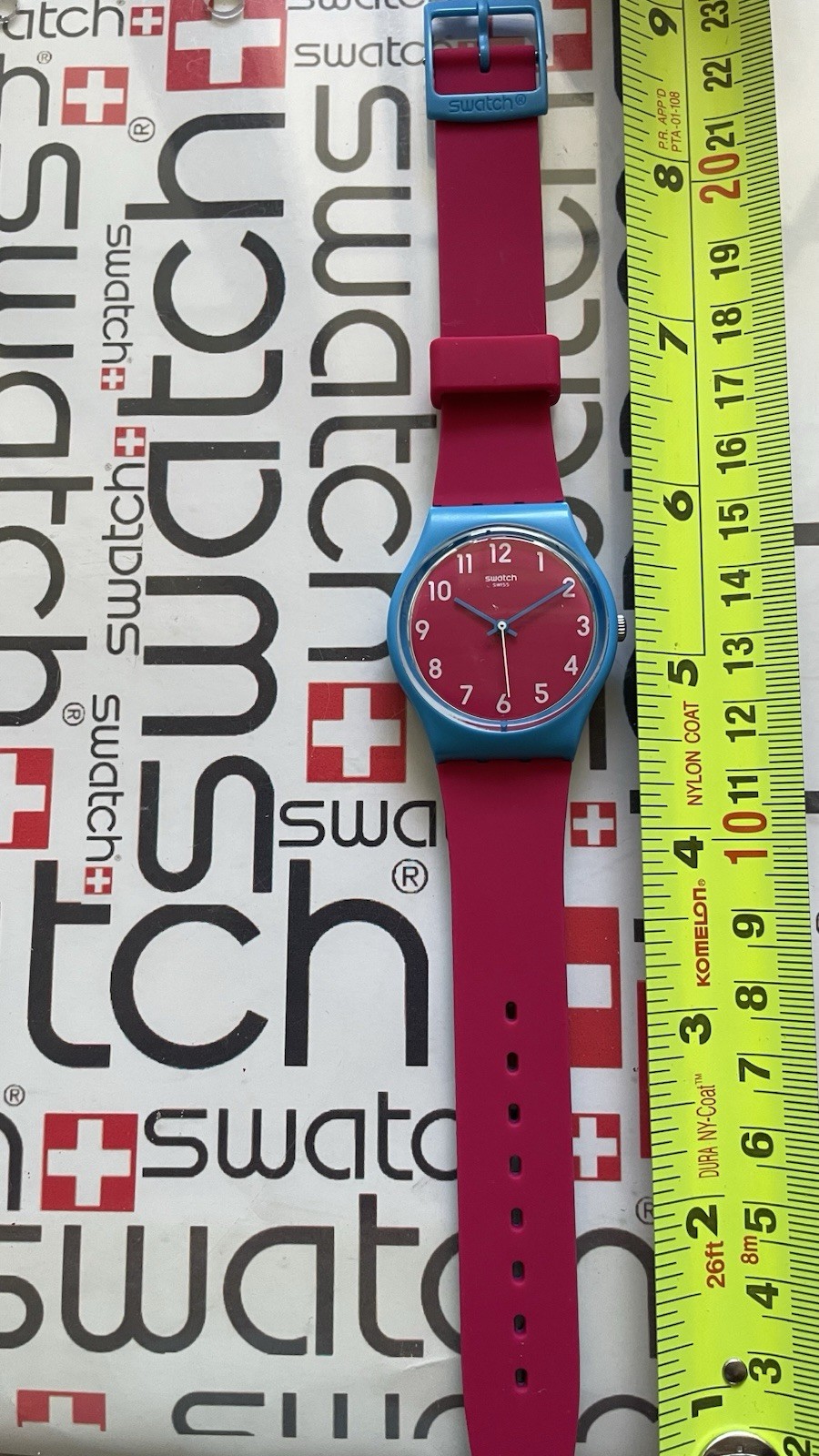 Swatch Lampone GS145 2015 Standard Gents 34mm Silicone Box Excellent Condition