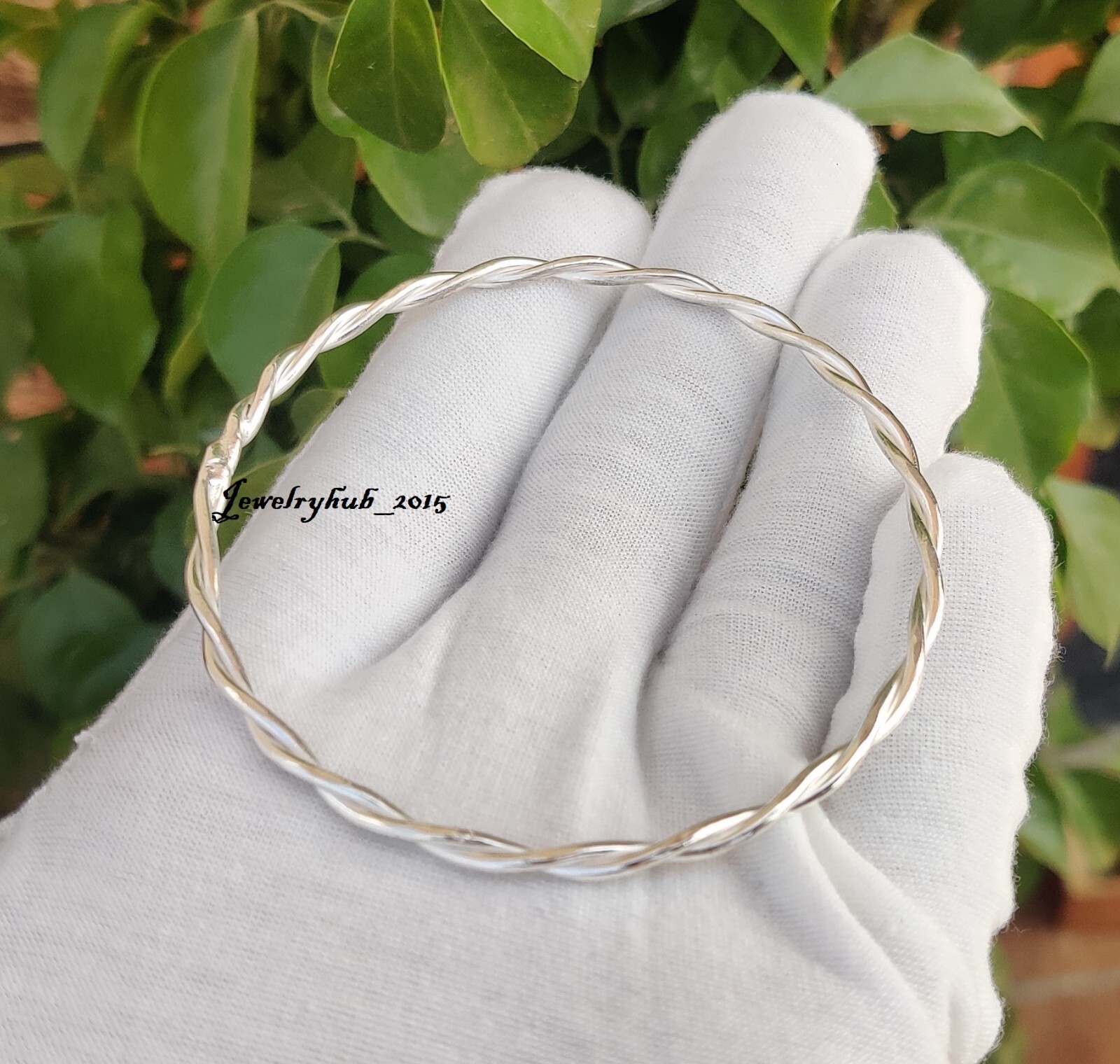Two Wire Rolled Bangle 925 Sterling Silver Handmade Jewelry Gift For Her PG024