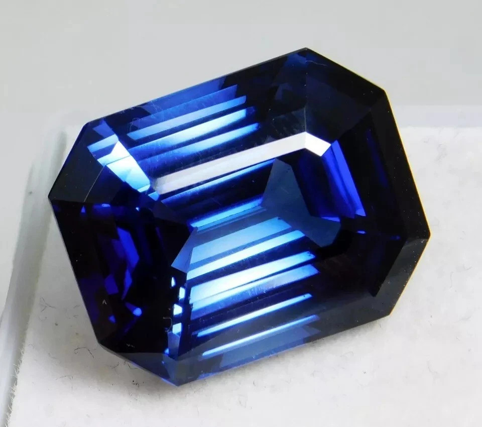 Certified Natural Blue Sapphire Flawless 10.23 Ct Emerald Cut Loose Gemstone A++