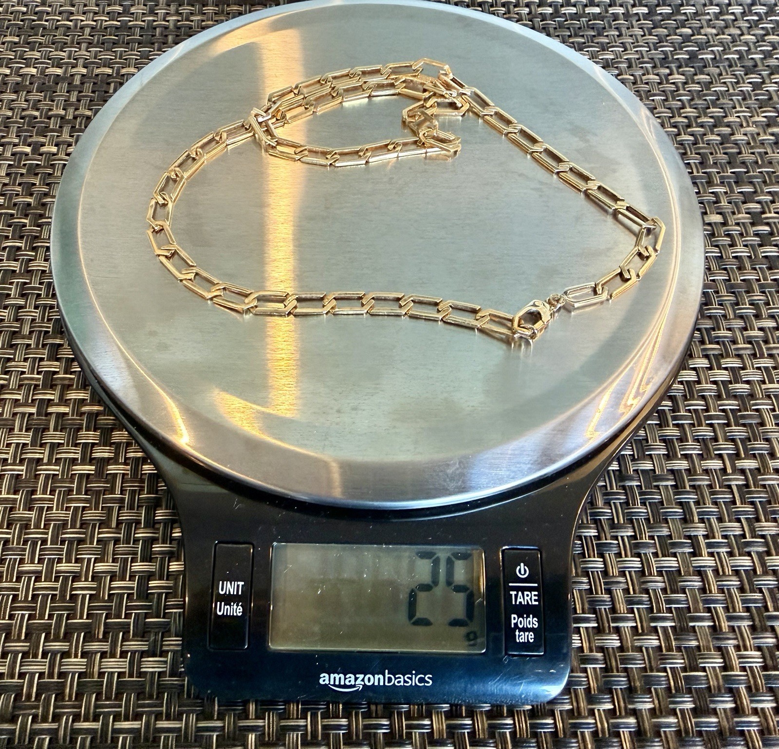 UnoAErre Aurea 14K Yellow Gold Link Chain Necklace 20″ 25g Solid Italy Estate