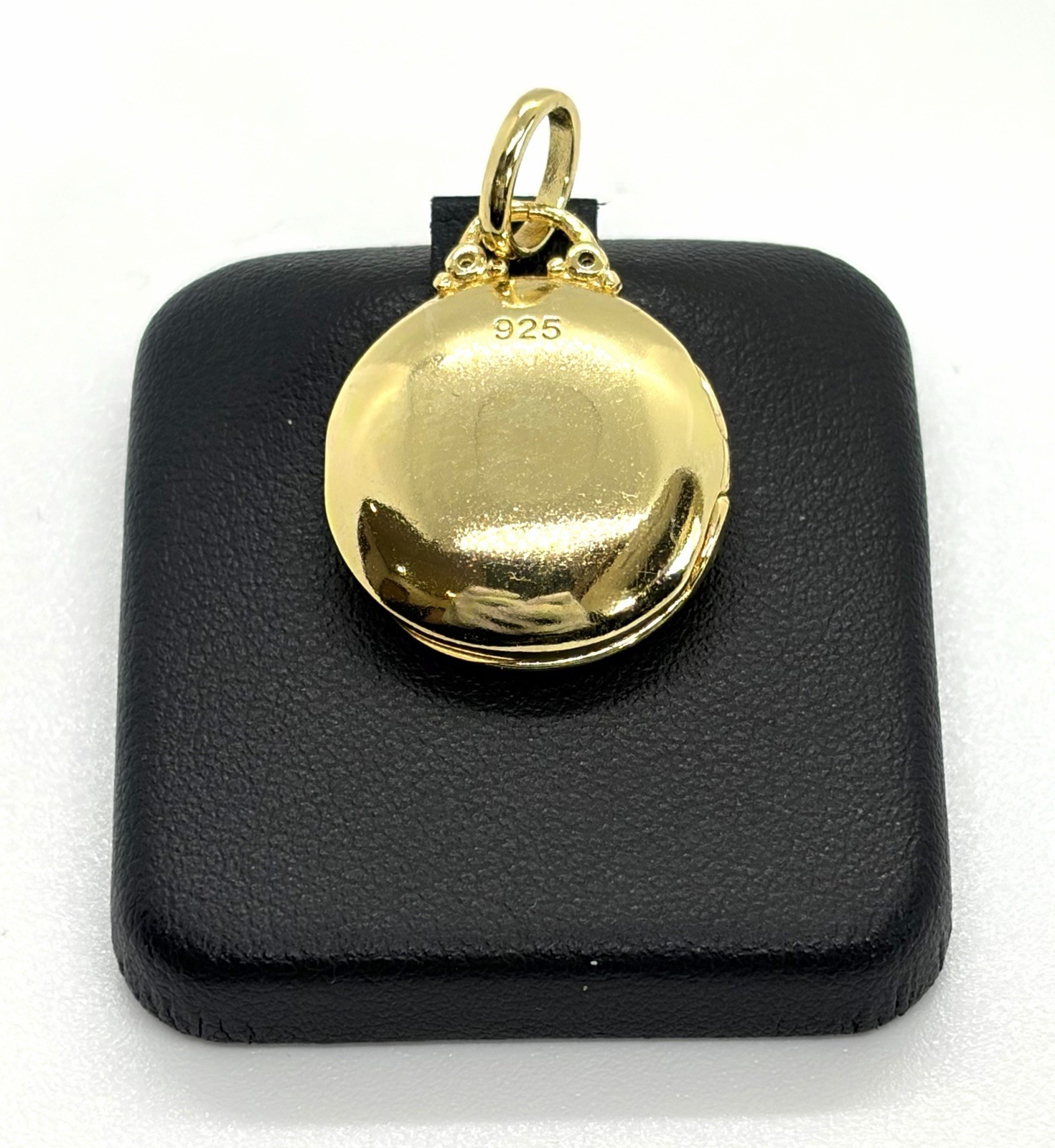 Cook Islands Lion 24K Gold Coin 0.5g Locket Pendant Silver 925 Opening Star CZ