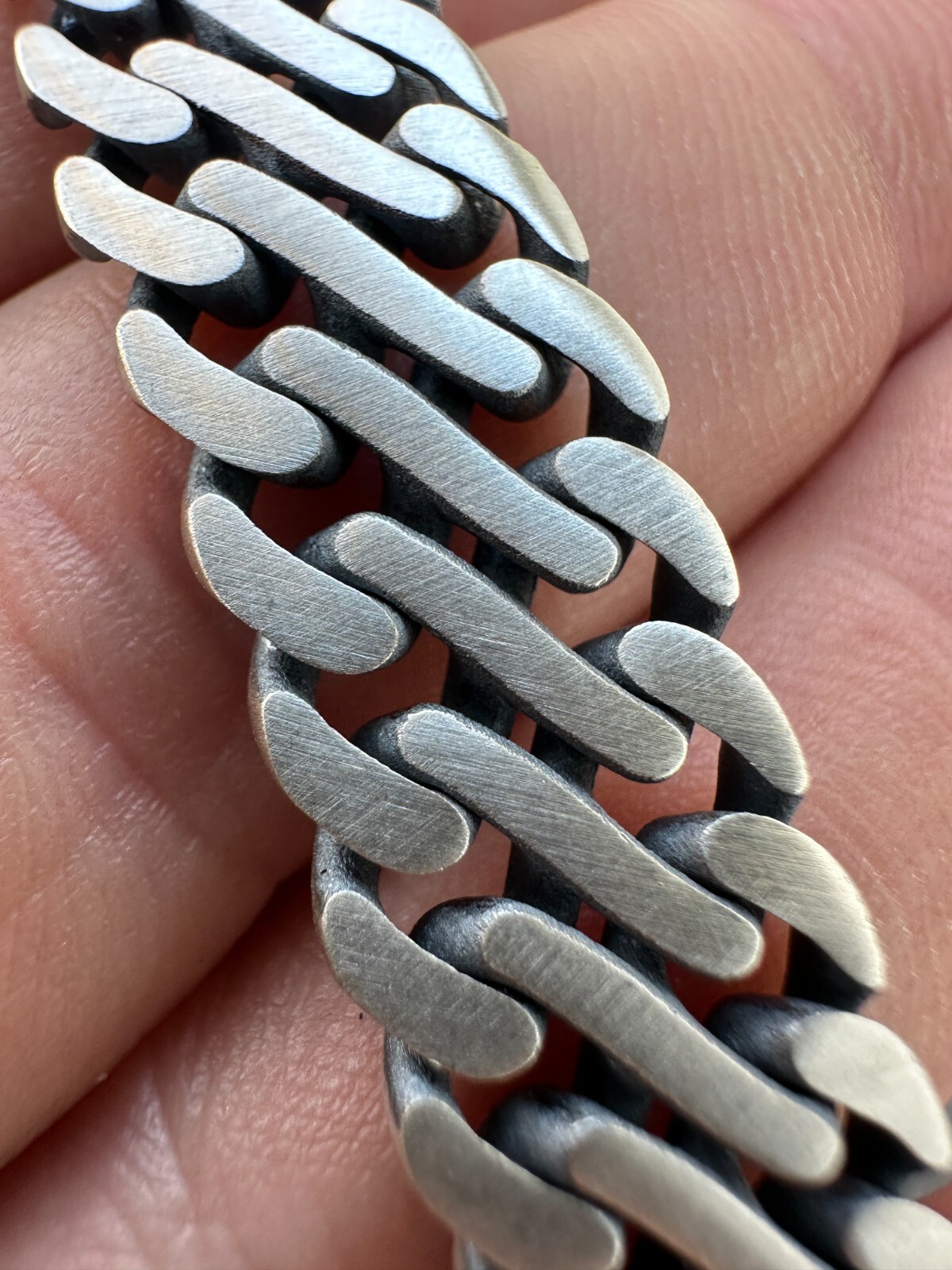 Custom Double Miami Cuban Figure Eight Link Bracelet 12mm Wide Real 925 Silver