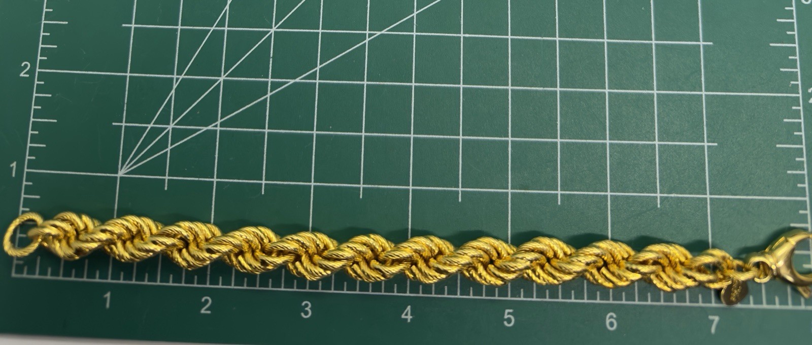 Milor Twisted Gold Rope Chain Bracelet 8″ Gold Plated Bronze 10.8mm Italy
