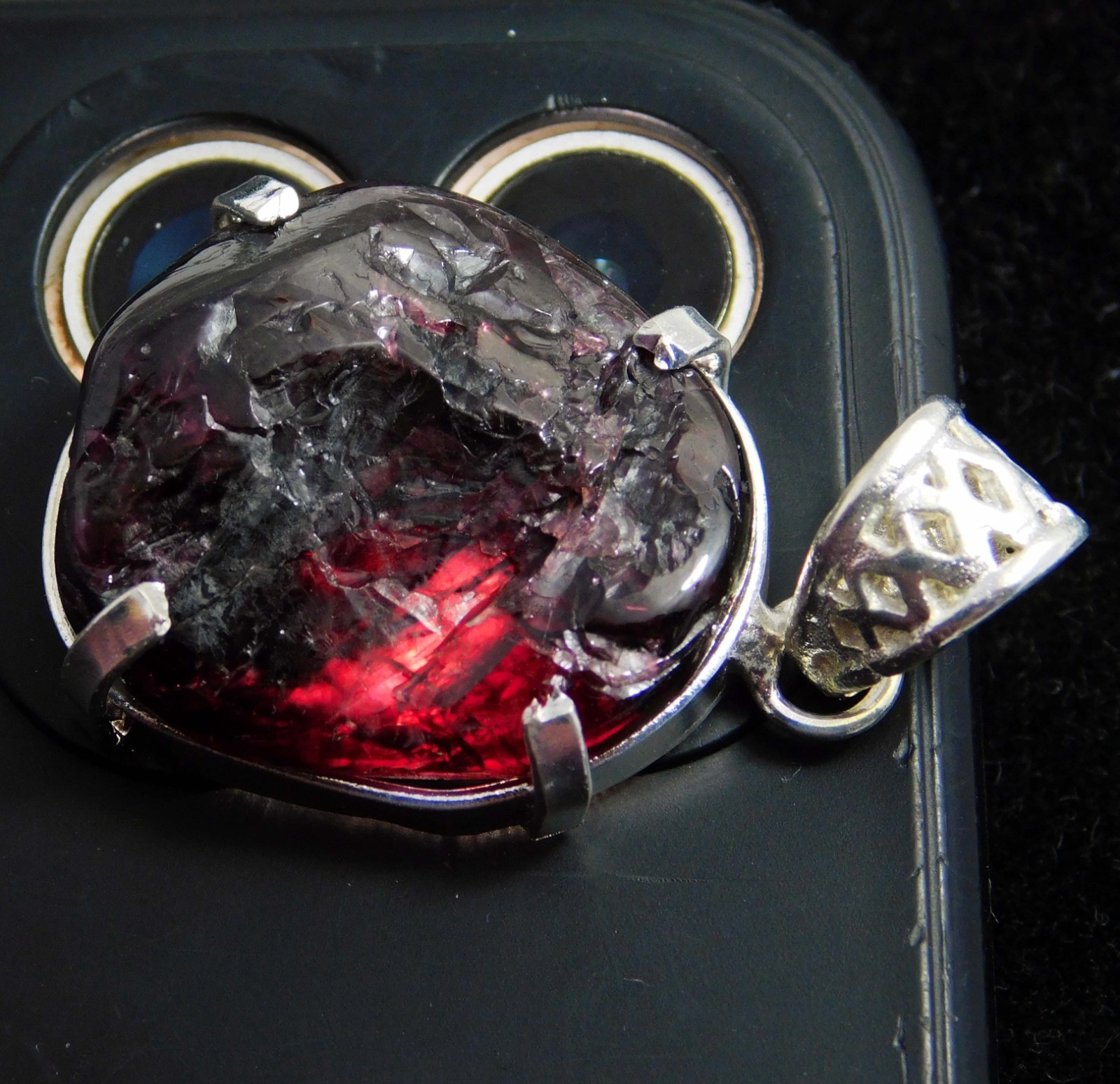 71.90 Ct Certified Natural PAINITE 925 Solid Silver Pendant Gemstone