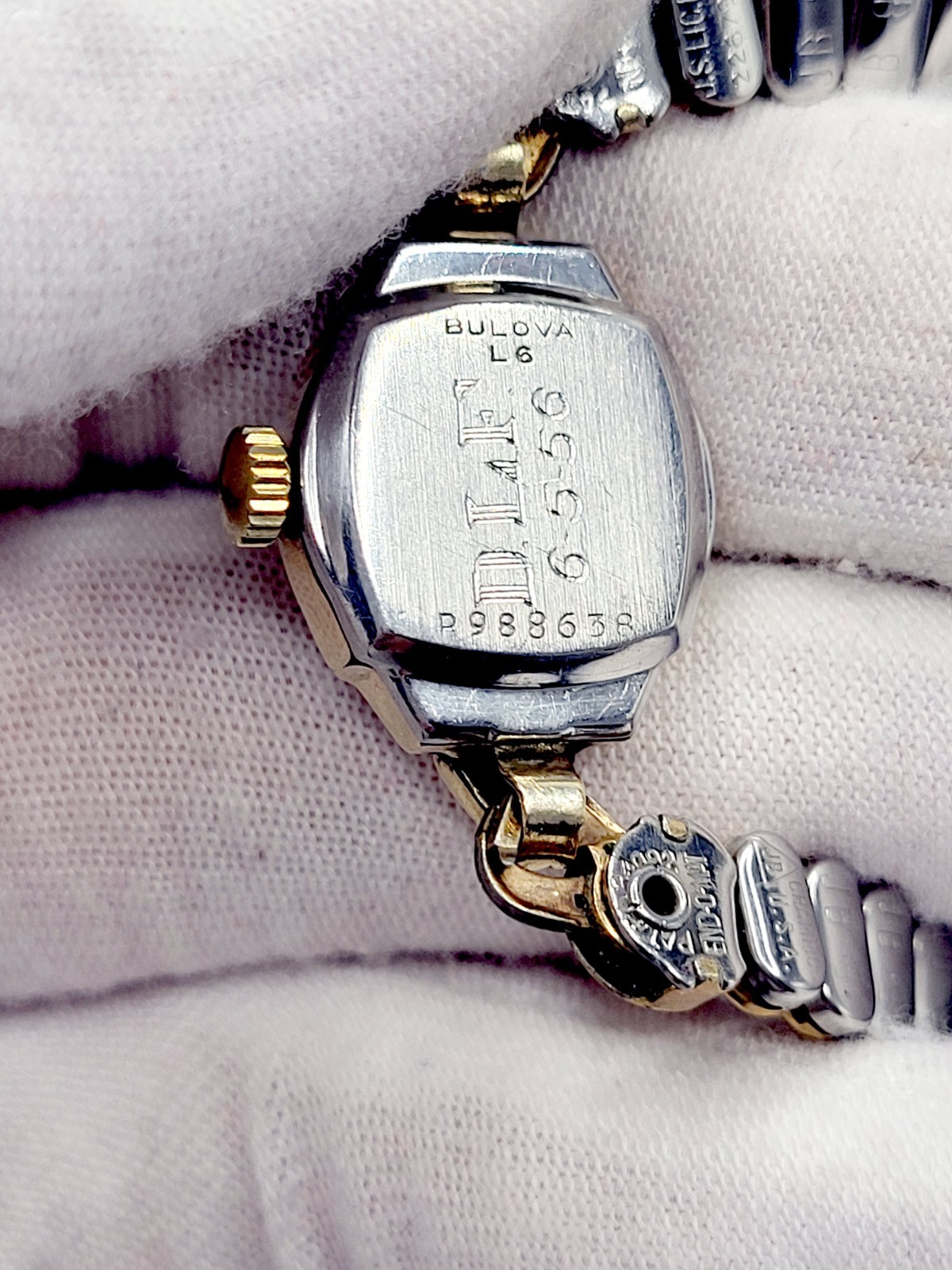 Vintage 1956 Bulova Ladies 16mm Cocktail Watch 10K Gold Filled Swiss Works Great