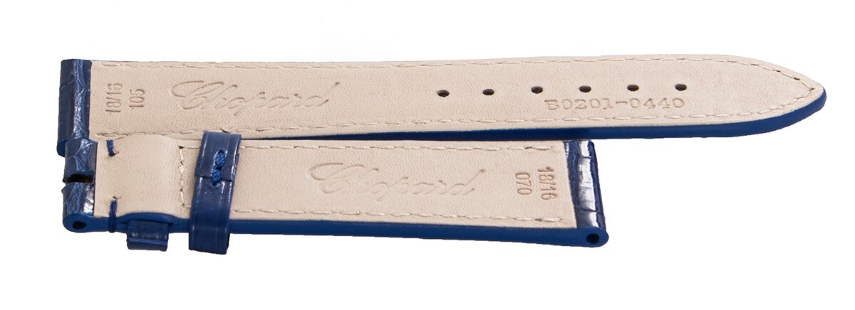 Chopard 18mm x 16mm Blue Shiny Alligator Watch Band 105/070