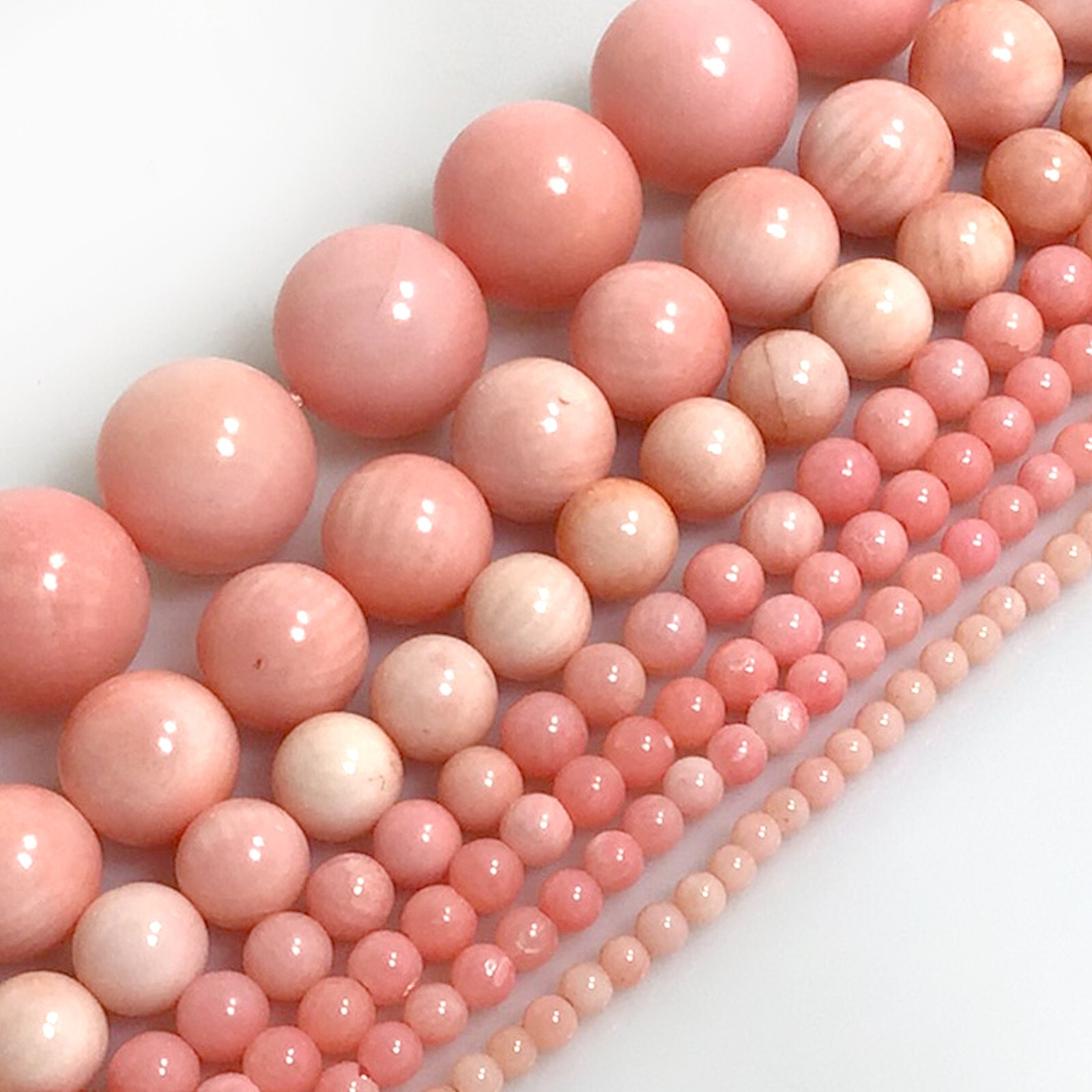 Pink Coral Angel Skin Smooth Round Loose Beads 15″ 2mm 3mm 4mm 6mm 8mm 10mm