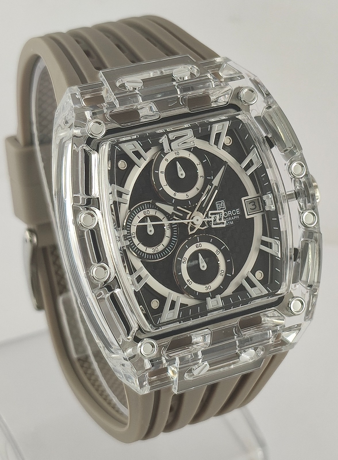 Naviforce Chronograph Quartz Black Dial “Date” Men Wristwatch “Stay Stylish”