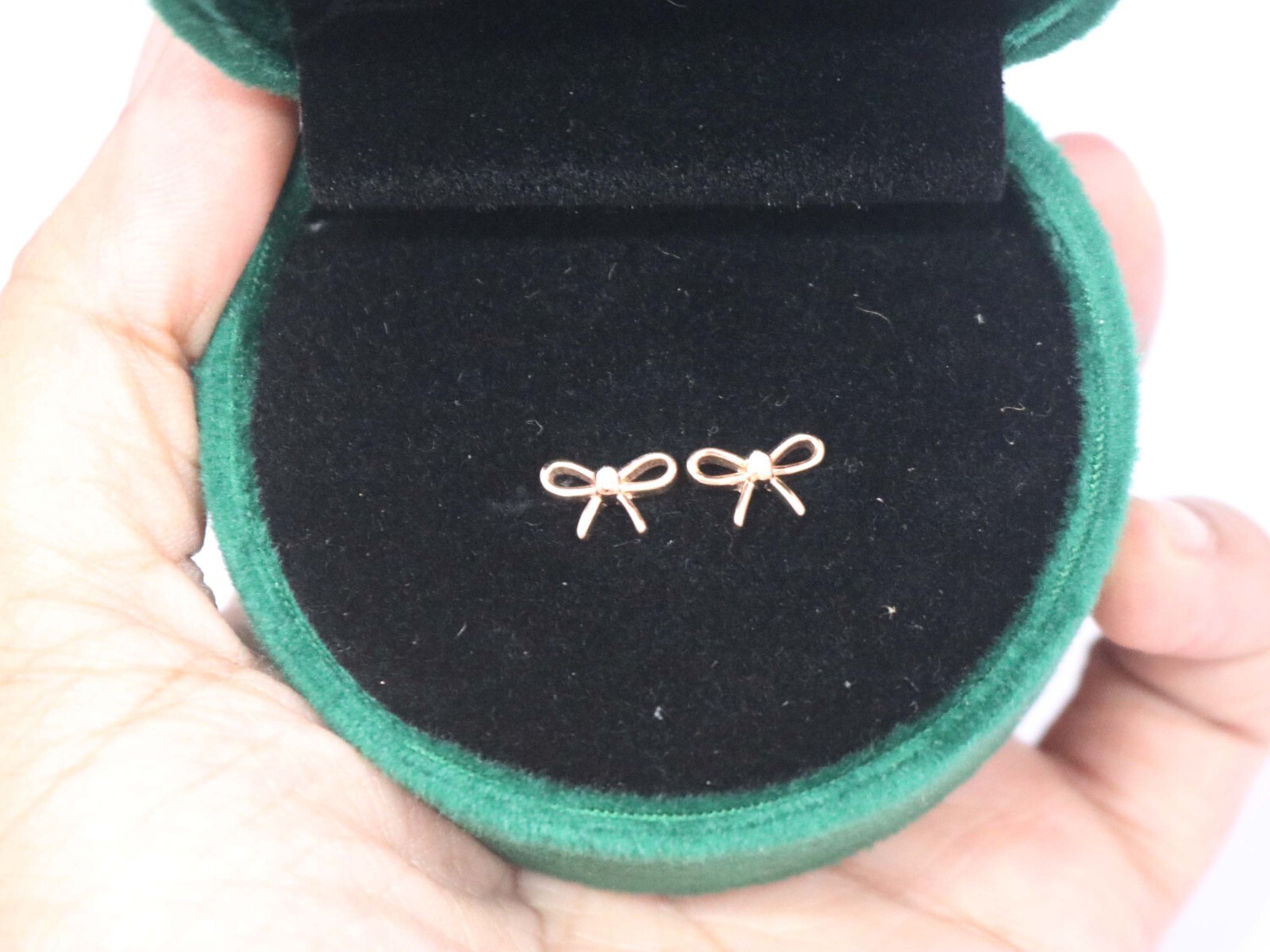 Bow Studs 925 Silver Rose Gold Dainty Bow Minimal Earrings Memorial Gift