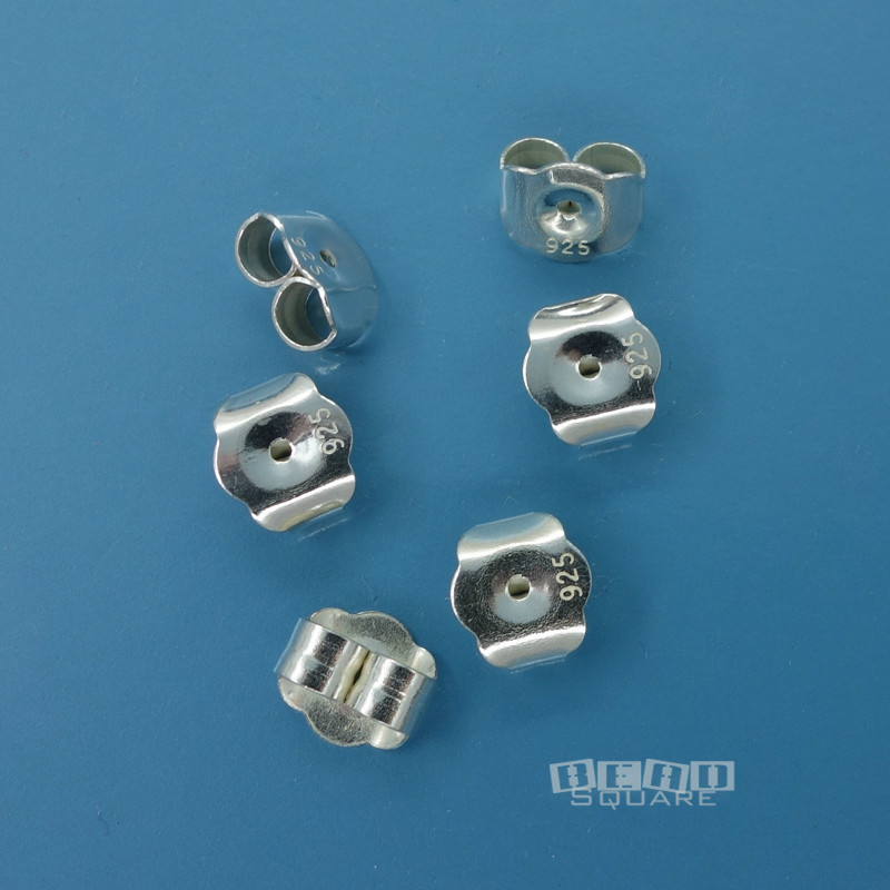 6PC (3 Pairs) Large Solid Sterling Silver Ear Earring Backs / Clutches #33532