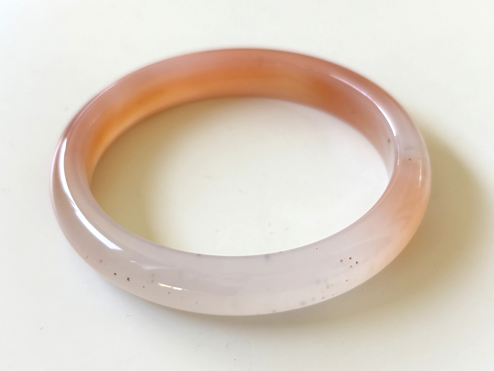 61mm Carnelian Agate Bangles Bracelets Orange Lace Agate Banding