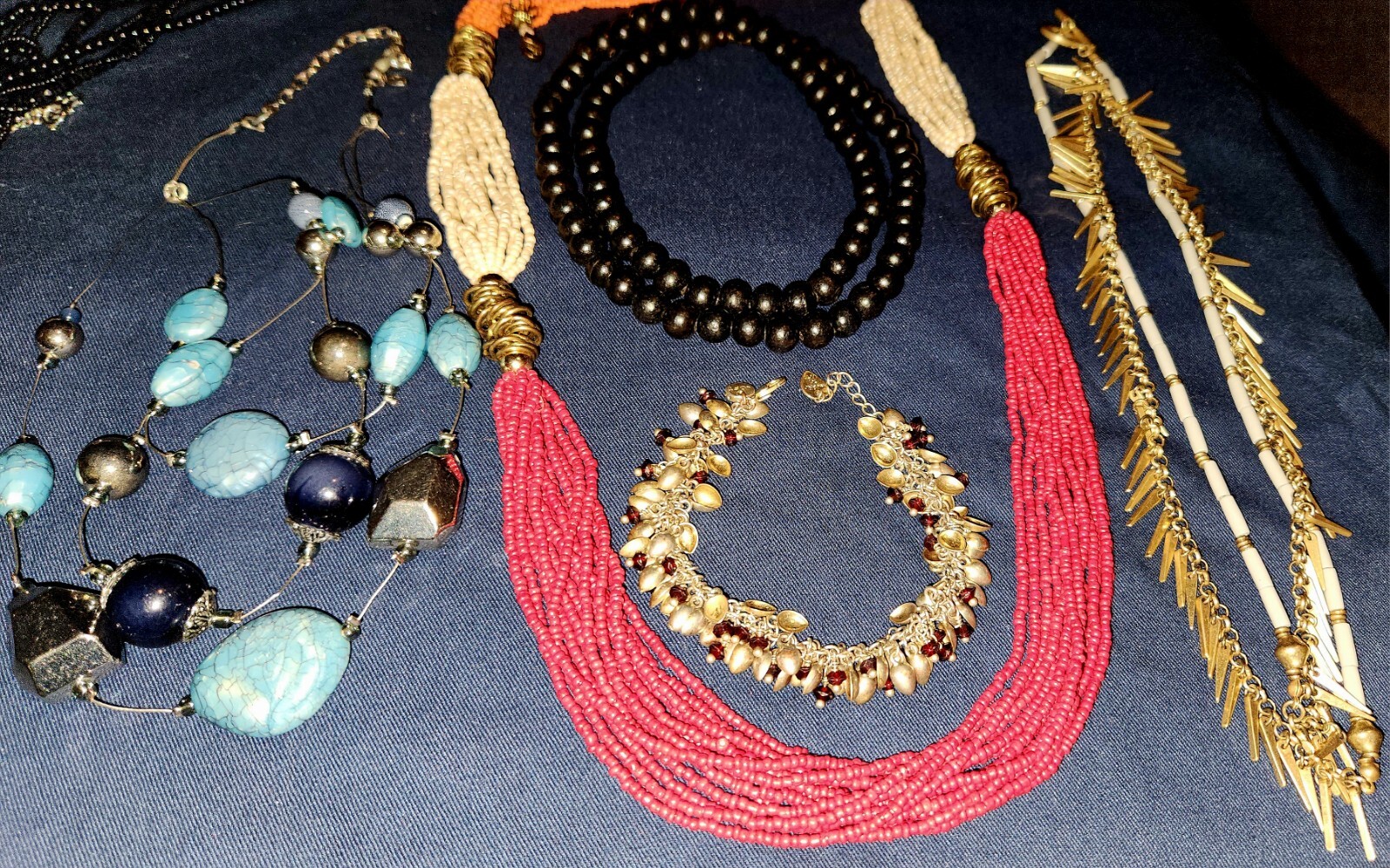 DESIGNER NECKLACES Jenny Bird Chico Loft BOHO Fringe Bracelet 5pc Lot
