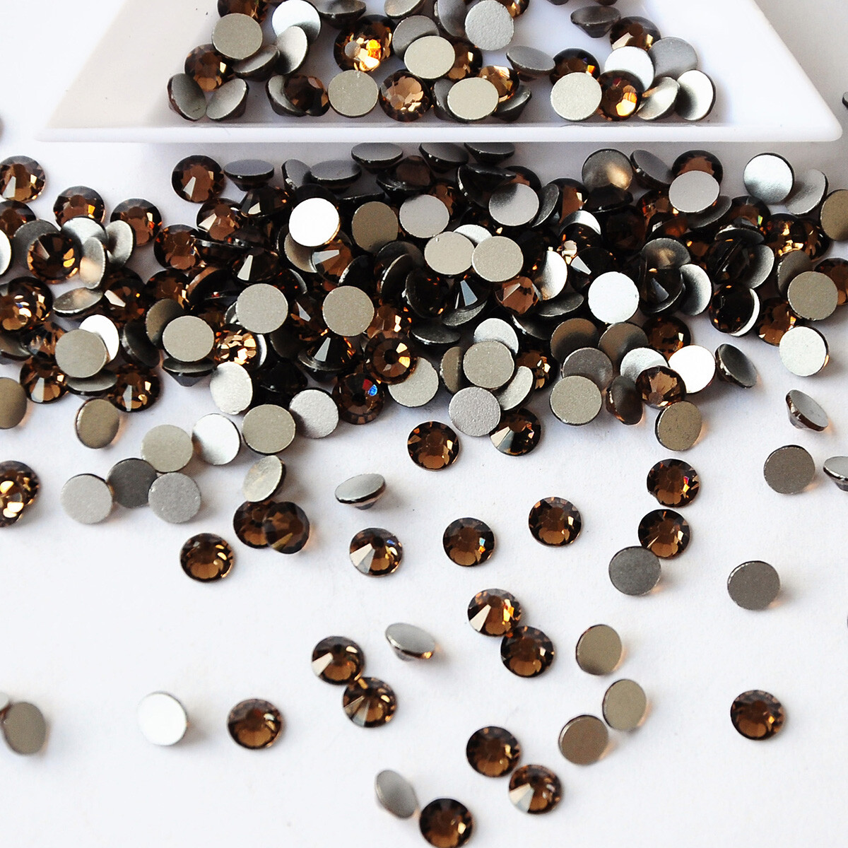 Smoked Topaz Non Hotfix Glass Stones Strass Rhinestones Crystal For Nail Art