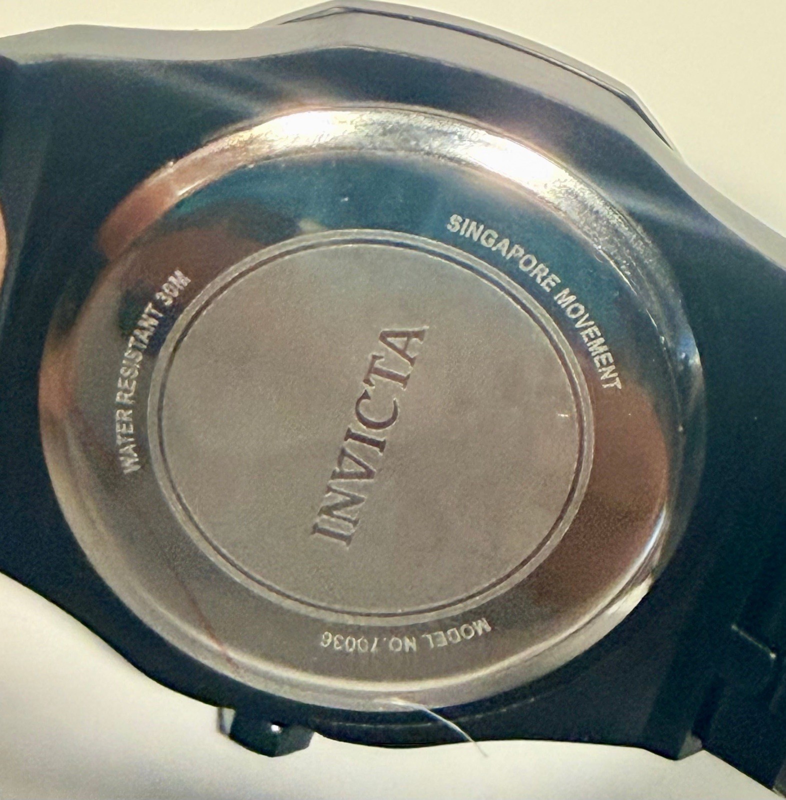 70036 Invicta Speedway Rim Mens 42mm Black Dial Chronograph Steel Bracelet Watch