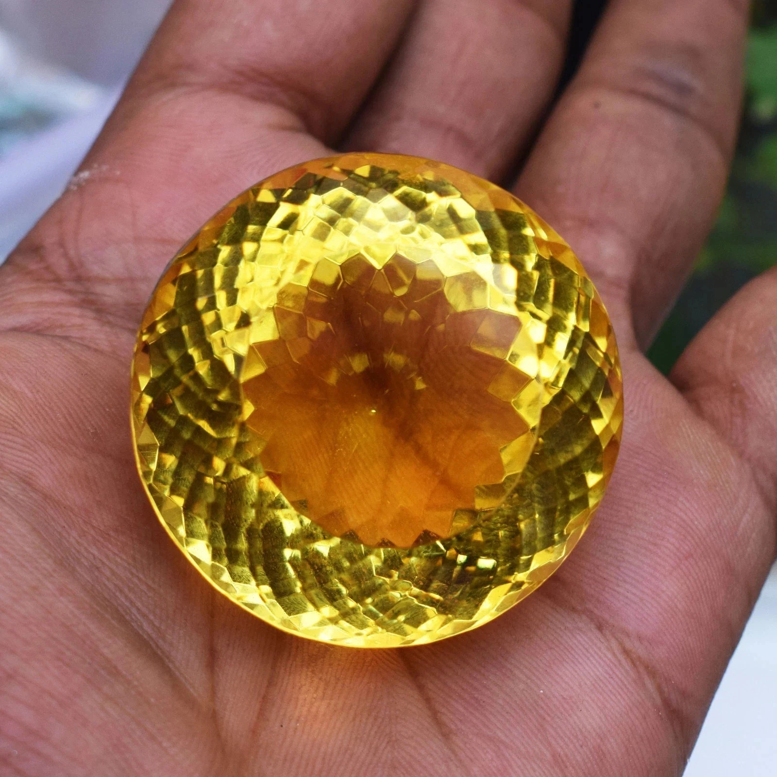 426 Ct Flawless Yellow Topaz Round Faceted Cut Stunning Certified Loose Gem