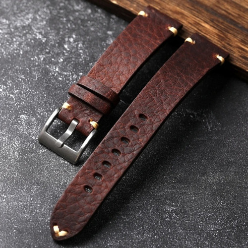 Handmade Vintage Genuine Leather Retro Style Watch Strap Band 18 19 20 21 22 MM