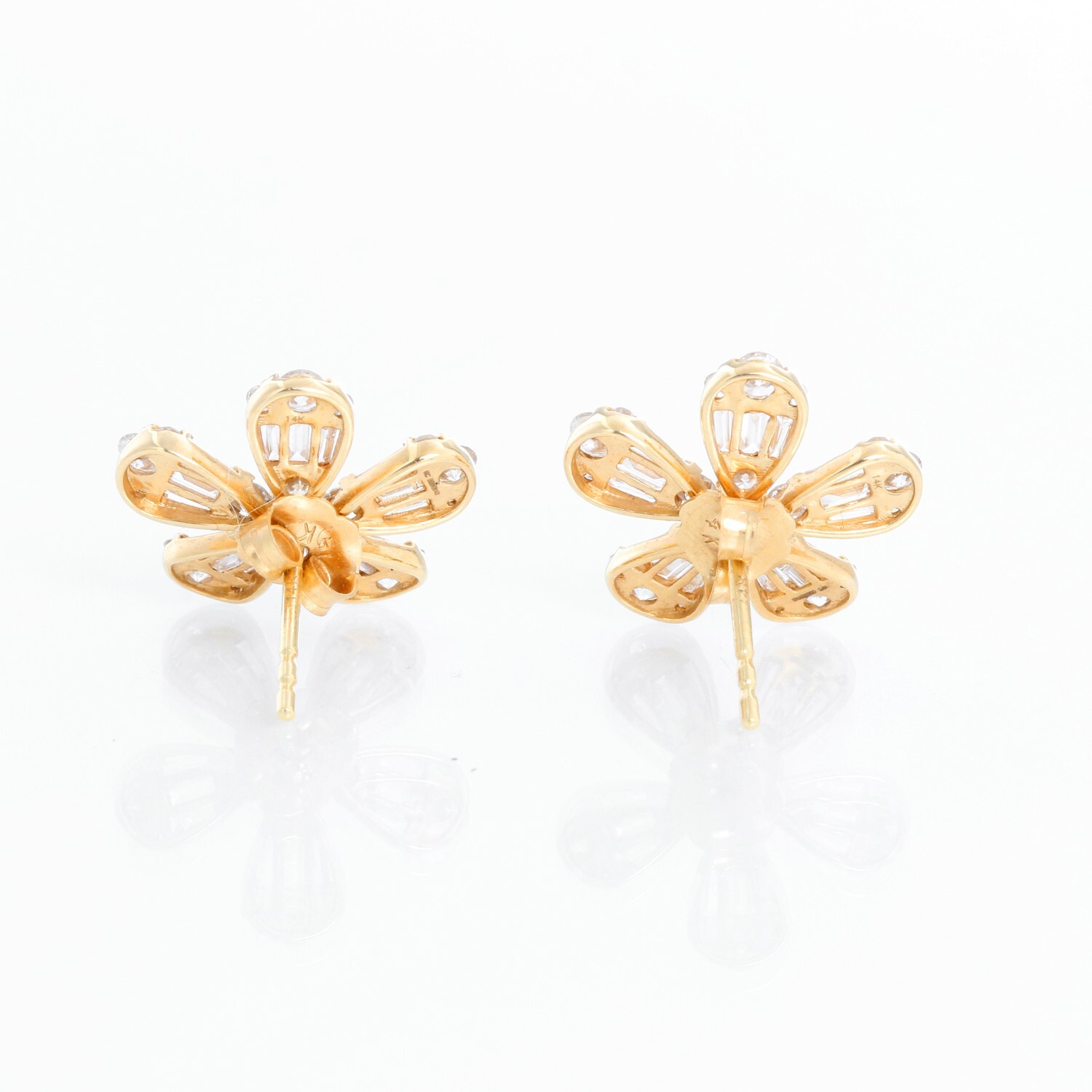 KC Design Diamond Flower Studs 1.51 cts. #J9938