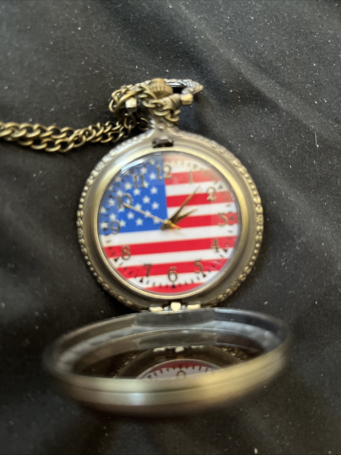 American Flag Pocket Watch