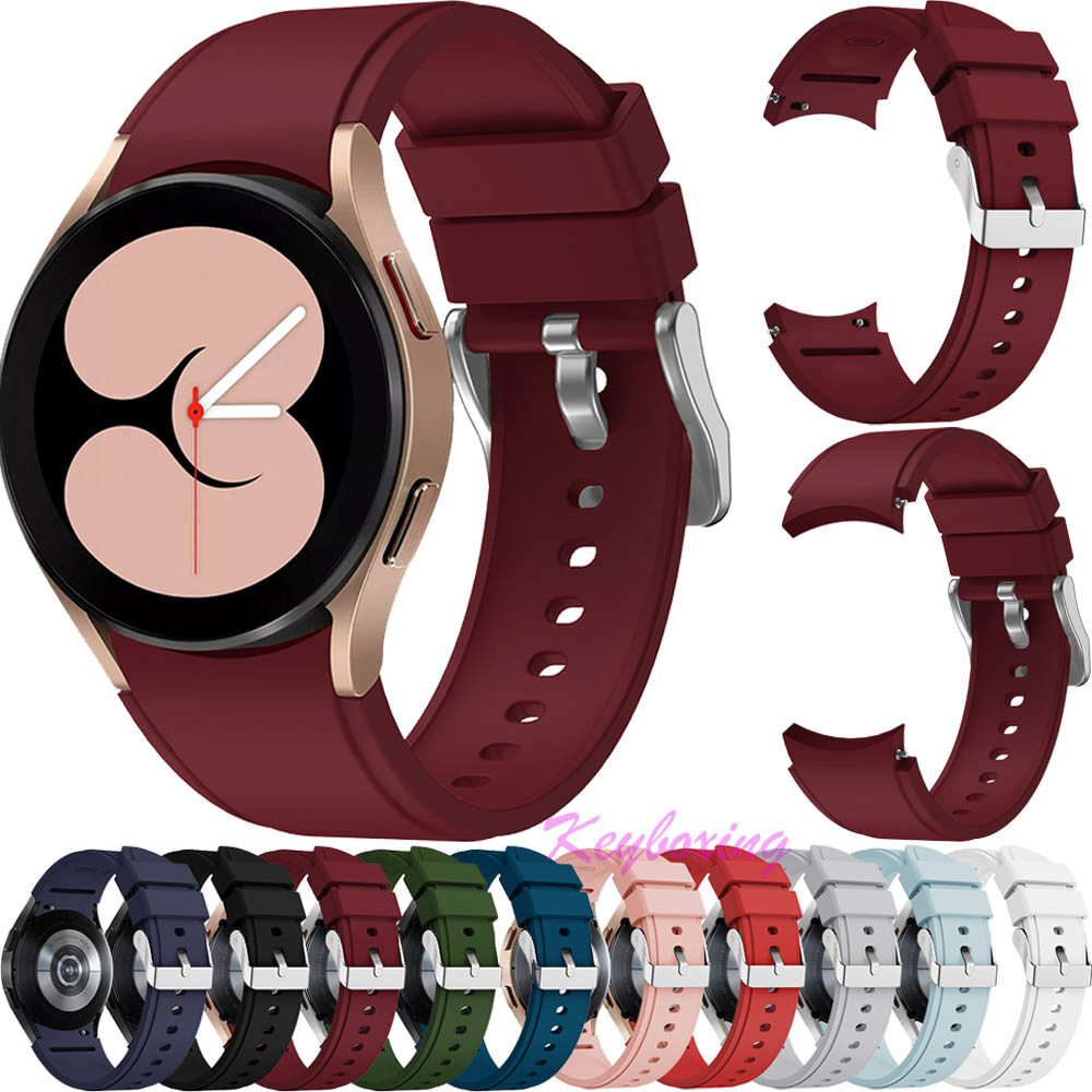 For Samsung Galaxy Watch 4 40mm 44mm Classic 42mm 46mm Silicone Wrist Band Strap
