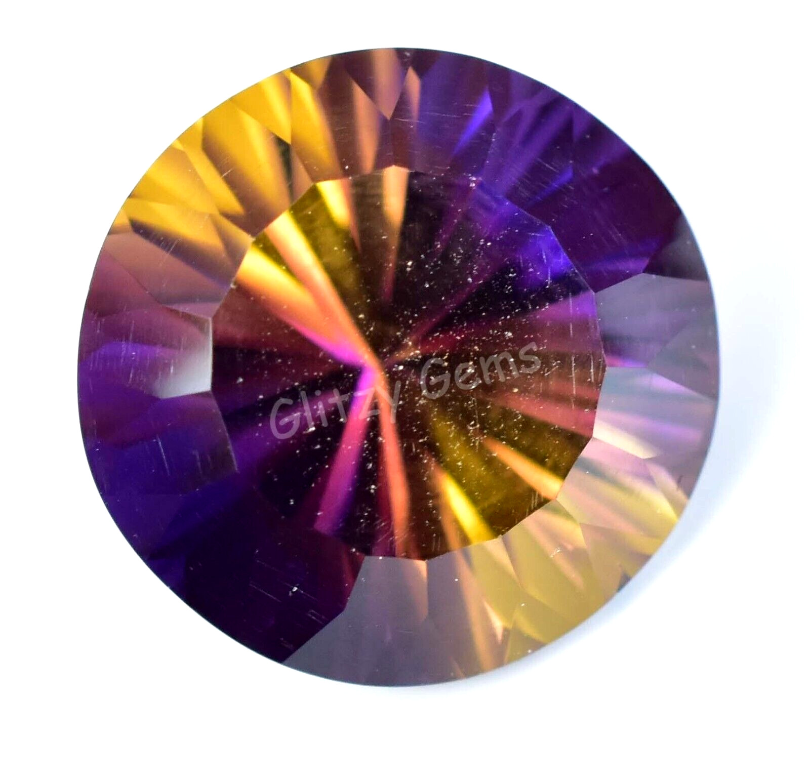 Natural Flawless Bi-Color Ametrine 21.95 Ct Certified Gemstone From Bolivia
