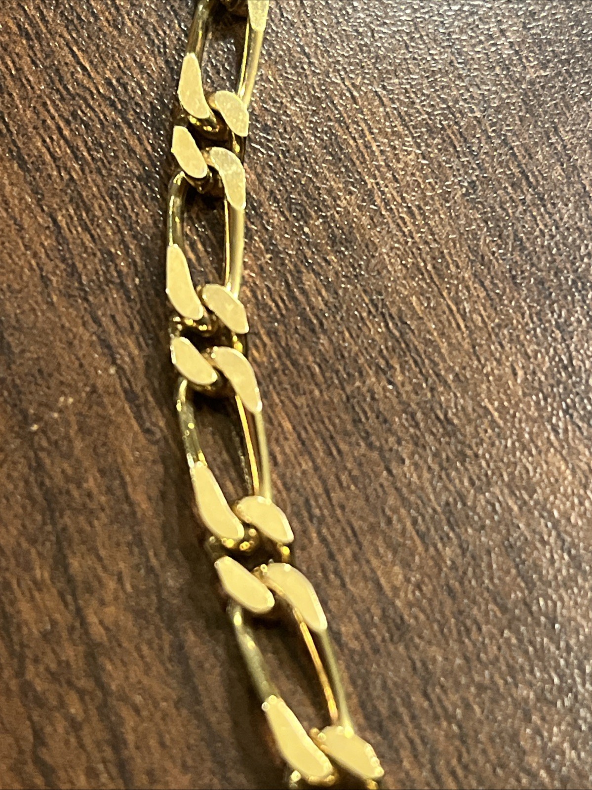 Vintage Monet Figaro flat 22 inch Goldtone Necklace chain link signed