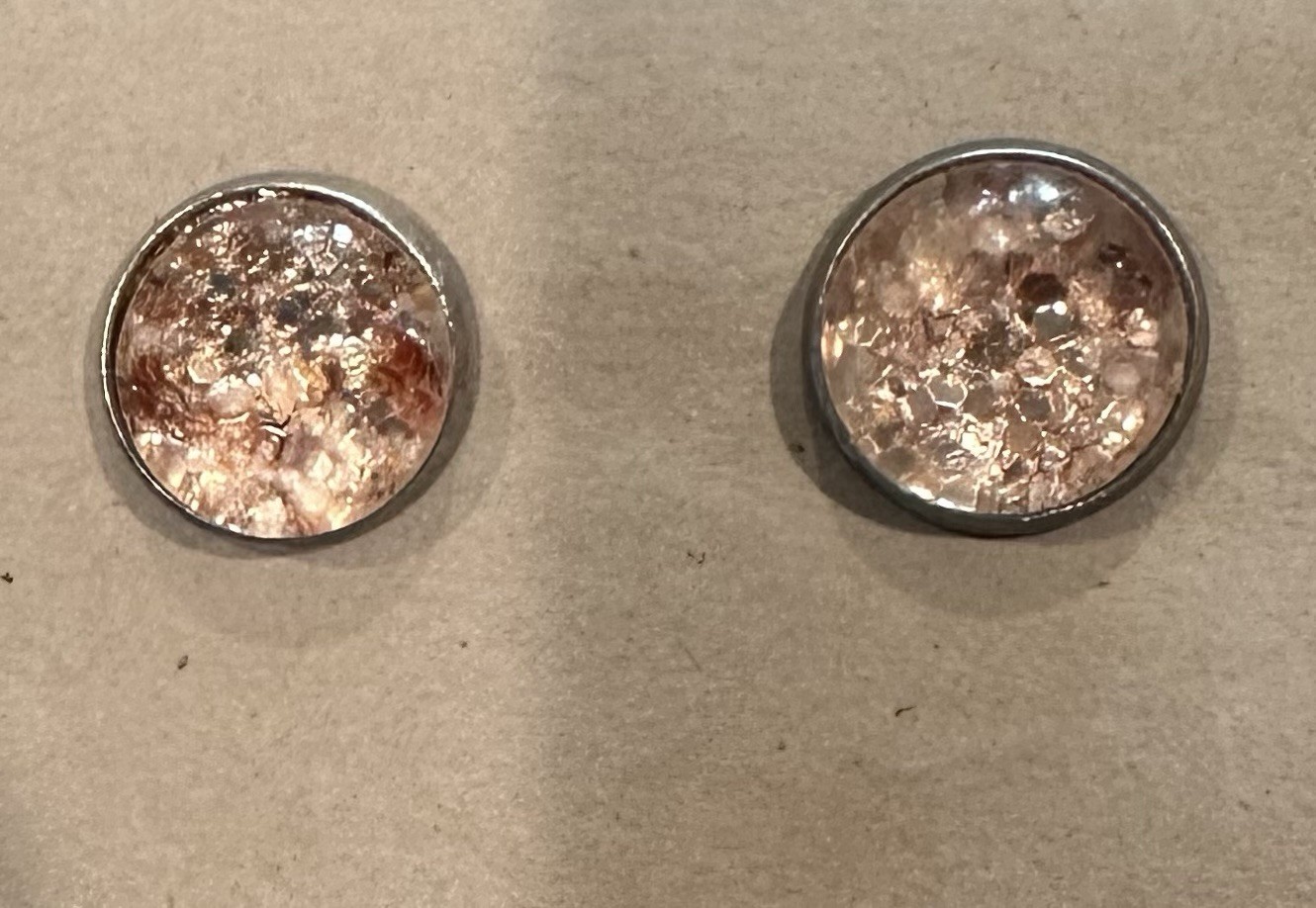 Pretty Prism-Like Small Circular Earrings Fall Colors