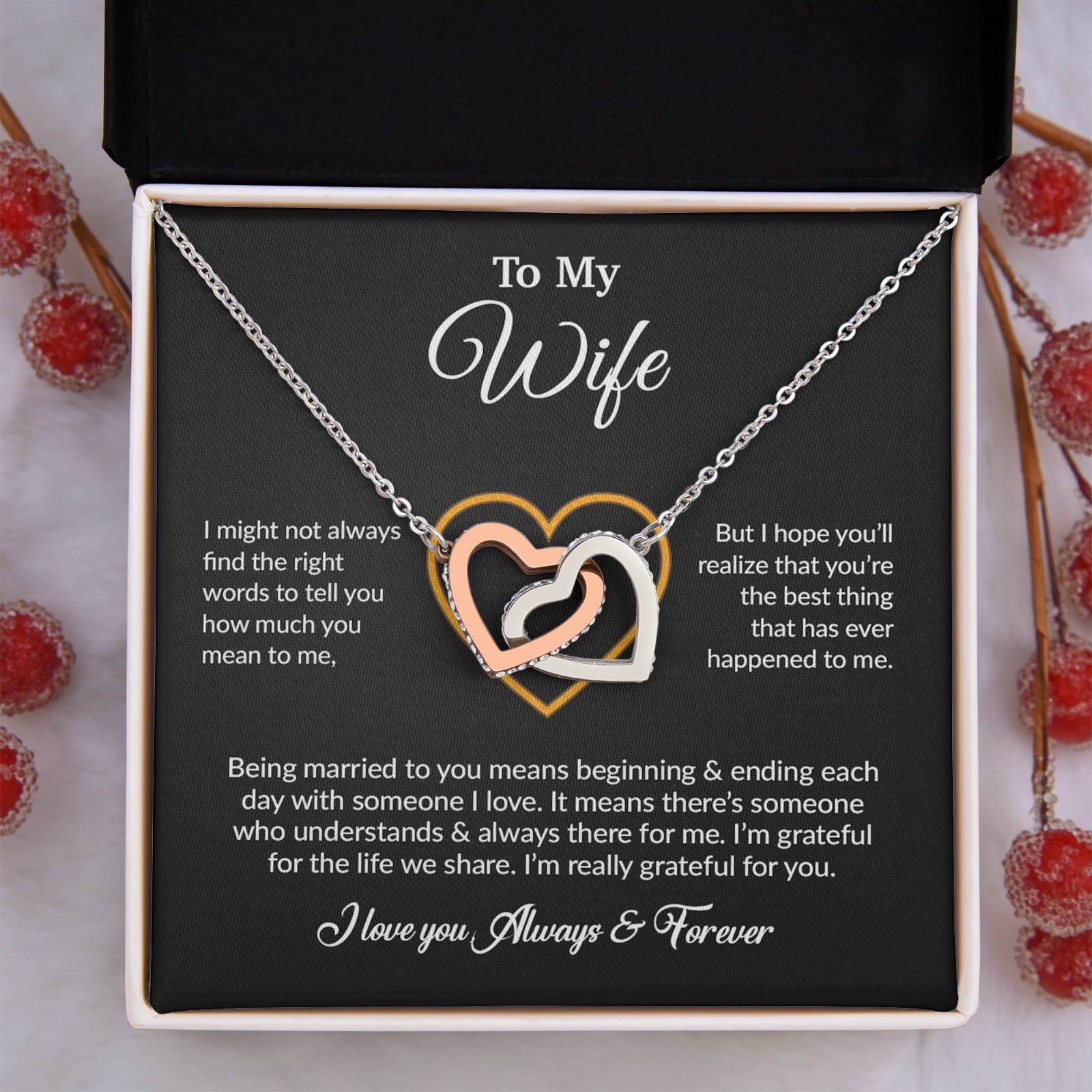 To My Wife Necklace, Gift For Wife, Anniversary Gift For Wife, Necklace For Wife
