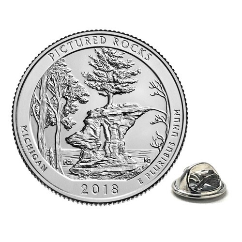 Lapel Pin Pictured Rocks National Lakeshore Park Coin Pin Uncirculated Coin 2018