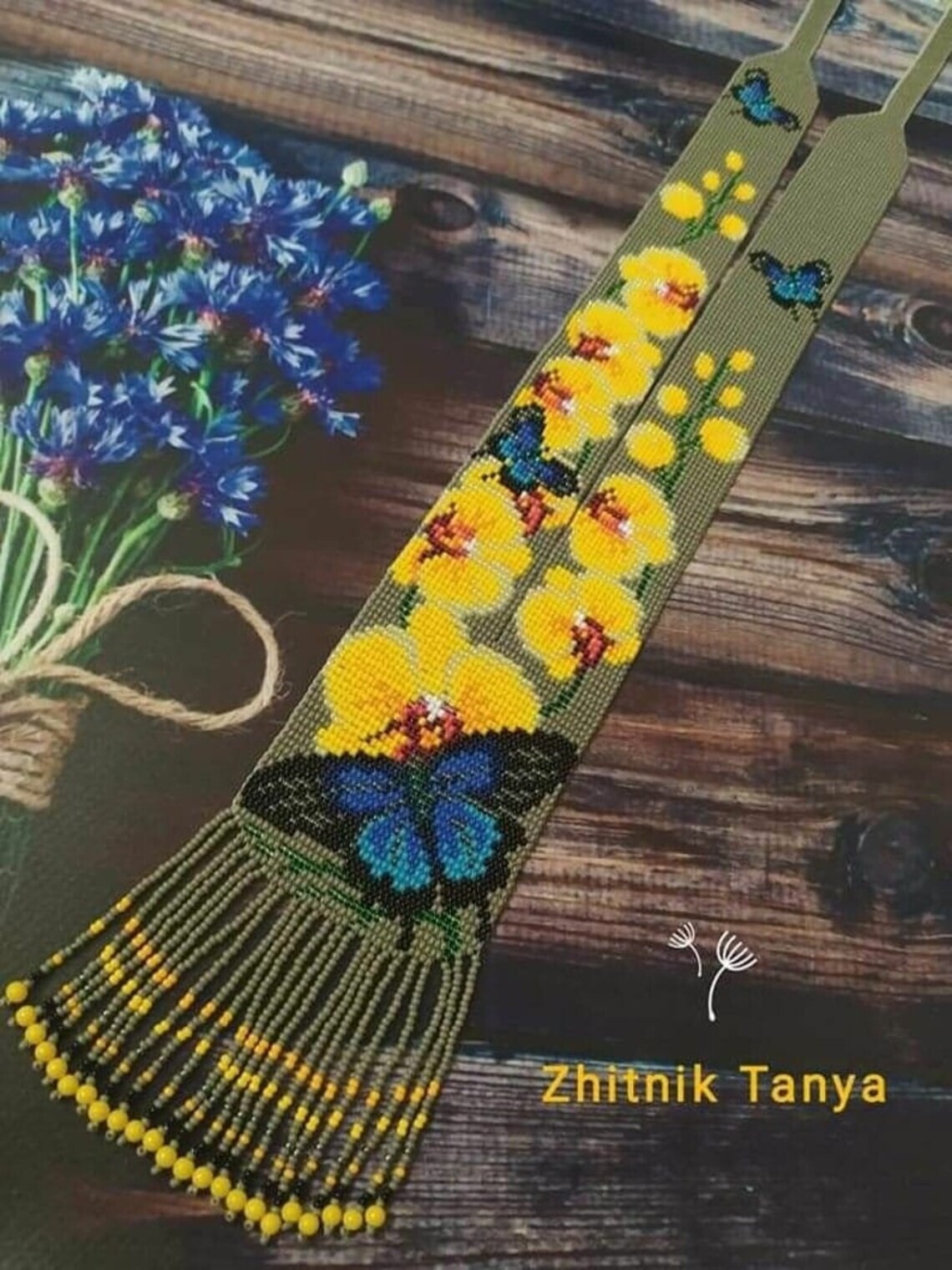 Handmade Seed Bead Necklace American Style Good Necklace Boho Beaded Necklace