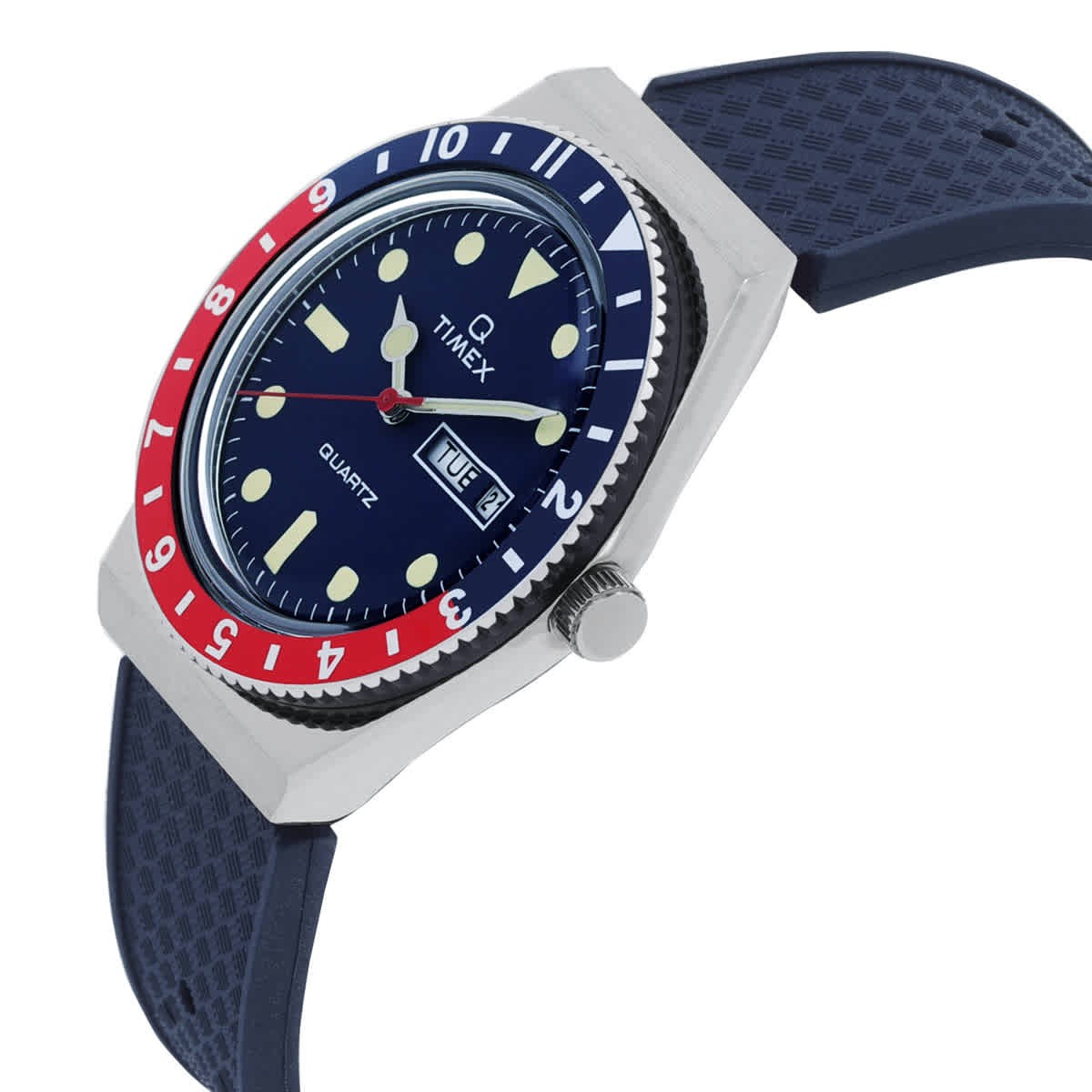 Timex Q Timex Quartz Blue Dial Pepsi Bezel Men’s Watch TW2V32100