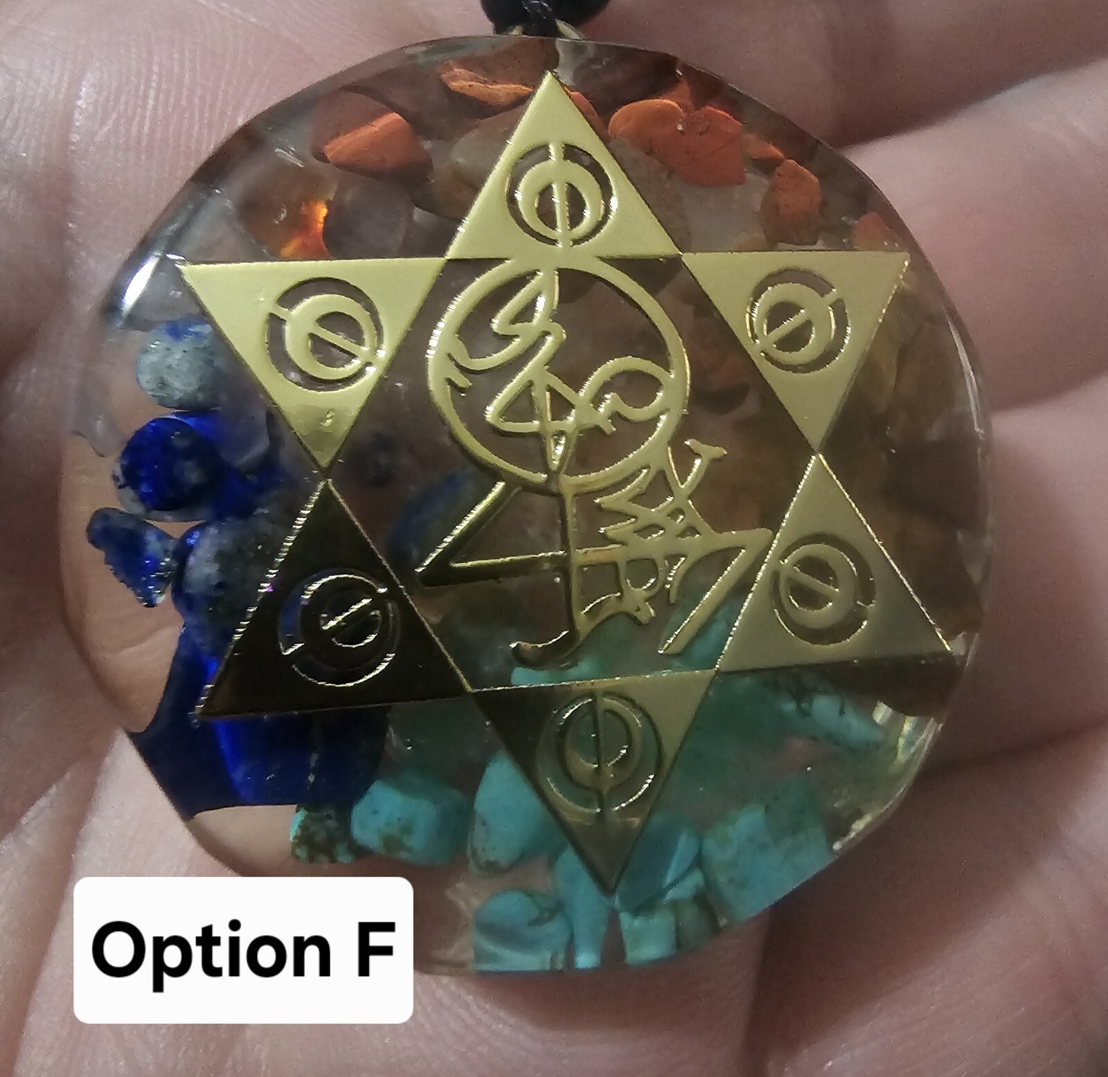 Orgonite 7 Chakra Healing Necklace EMF Protection, Meditation, Reiki