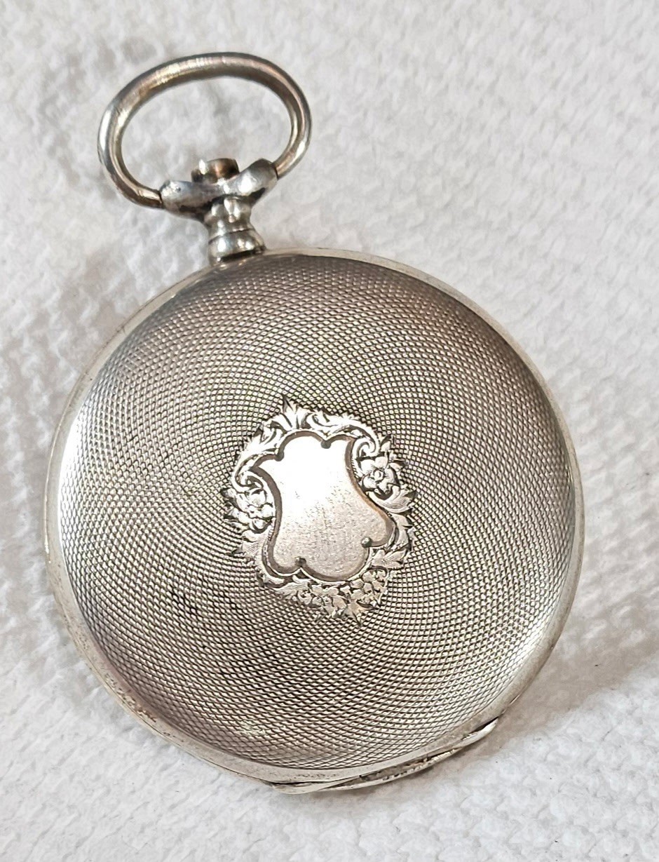 Vintage 16s Longines 800 Silver Hunter Pocket Watch Case