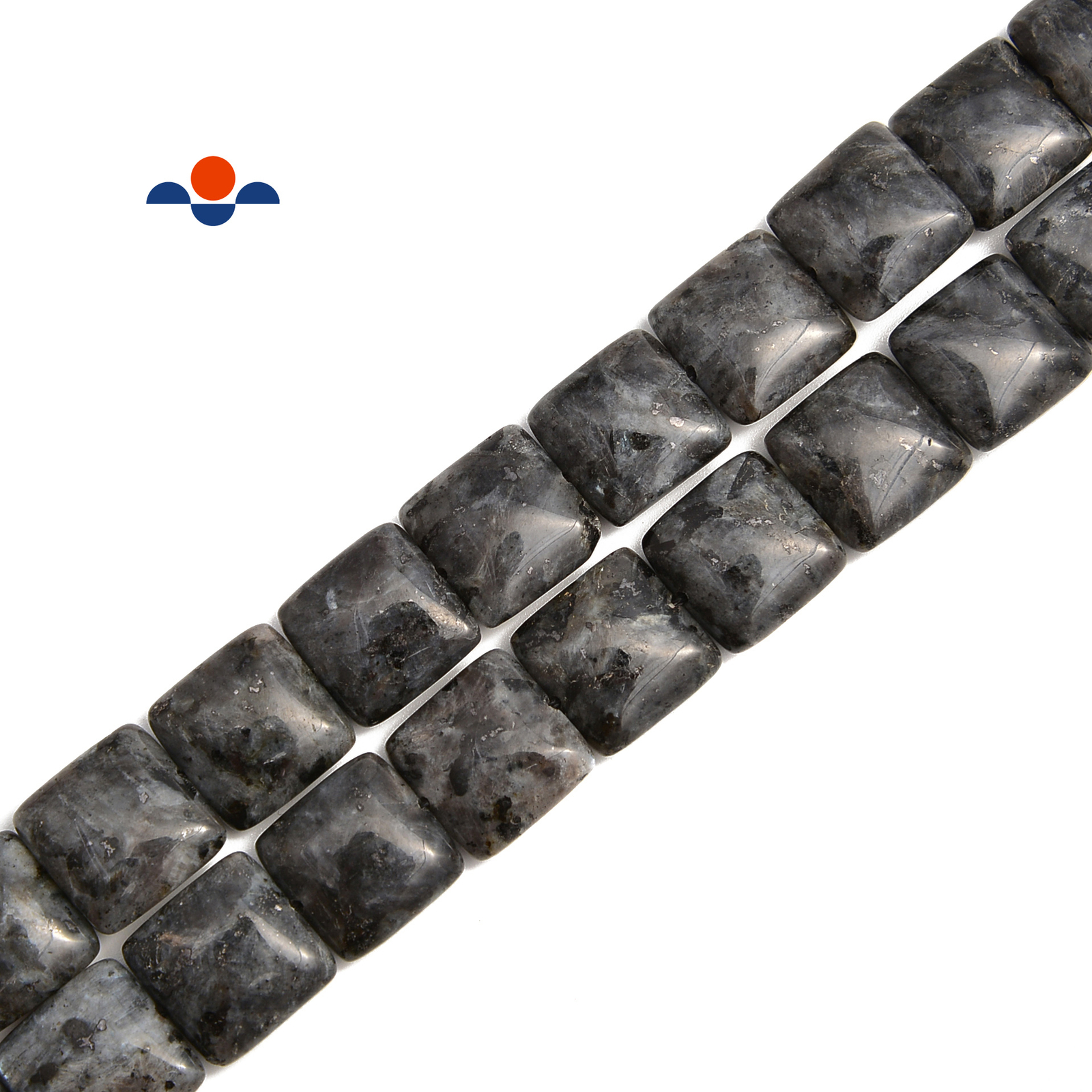 Larvikite Labradorite Smooth Flat Square Beads Size 12mm 14mm 15.5″ Strand