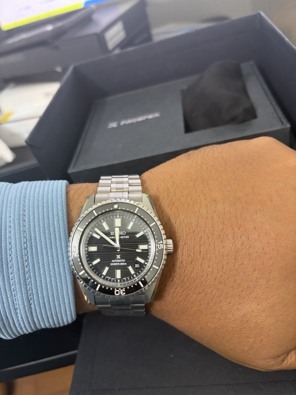 Seiko Marinemaster Prospex Luxe SJE101 Dive Watch full set Black Dial