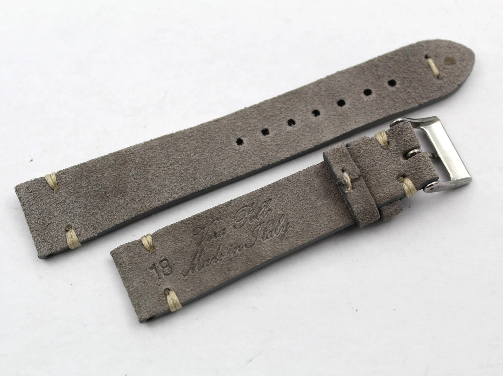 Strap Band Leather Suede Grey Various Sizes Steel Buckle Top Quality Sport