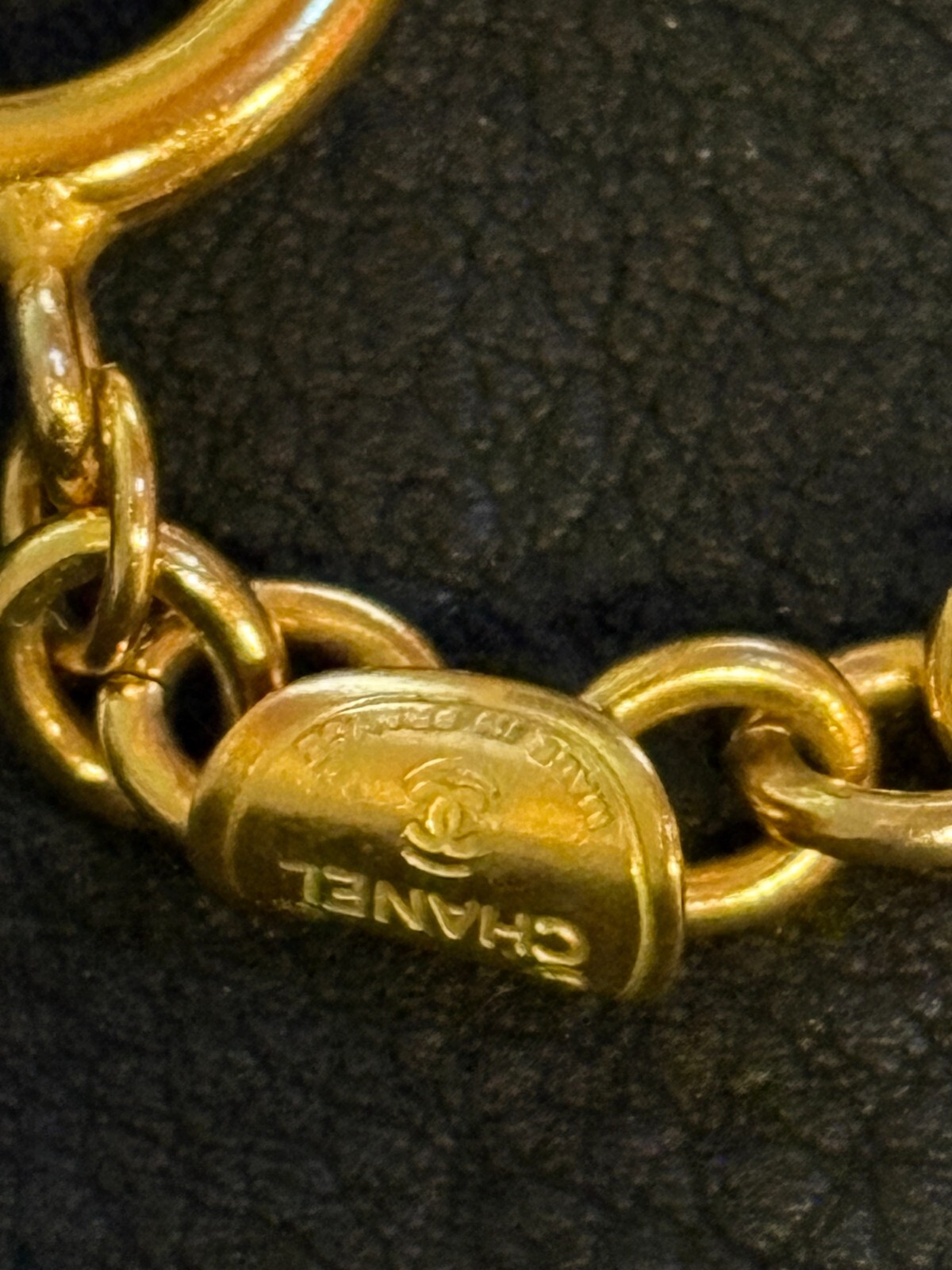 CHANEL Necklace AUTH Coco CC chain Rare Pendant Gold 180cm Choker Medal Coin F/S