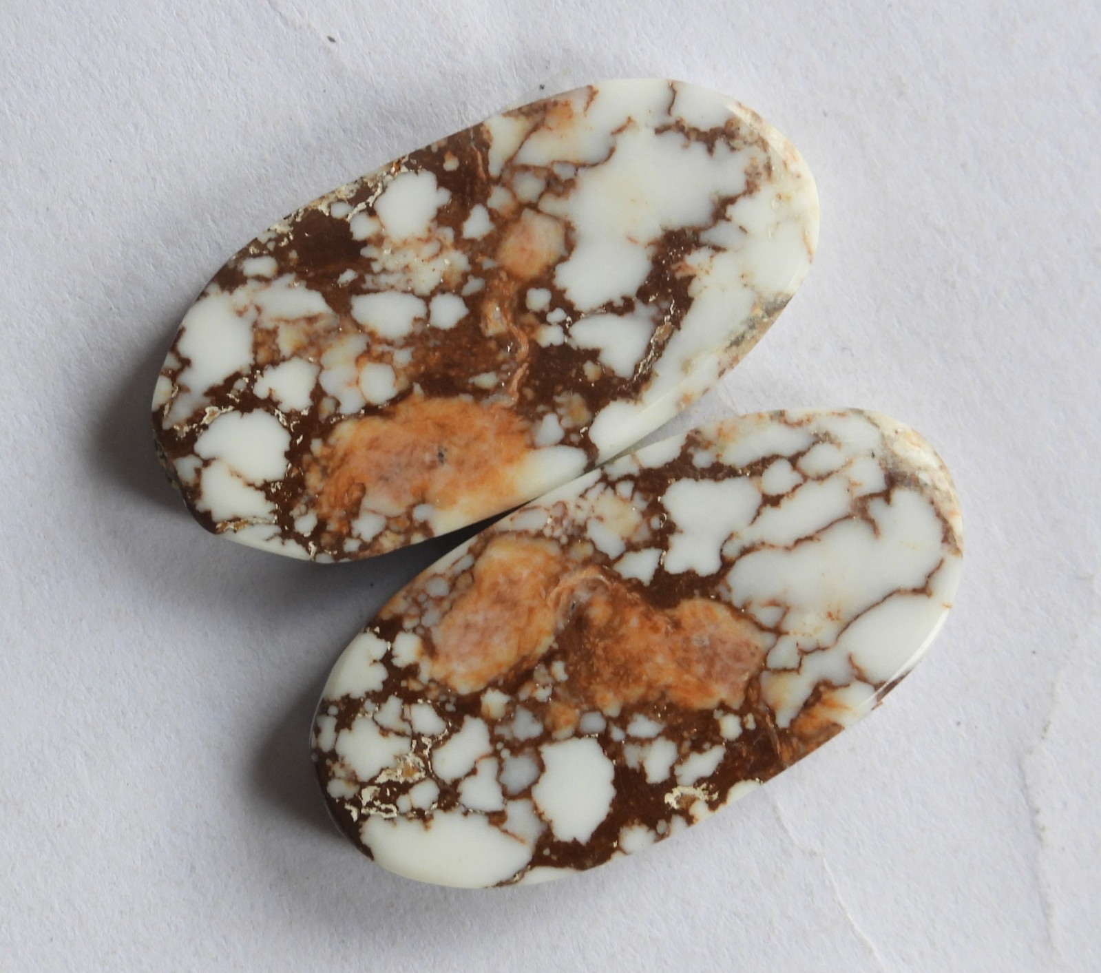 28.75 Ct Natural Wild Horse (25.7mm X 13mm each) Cabochon Loose Match Pair