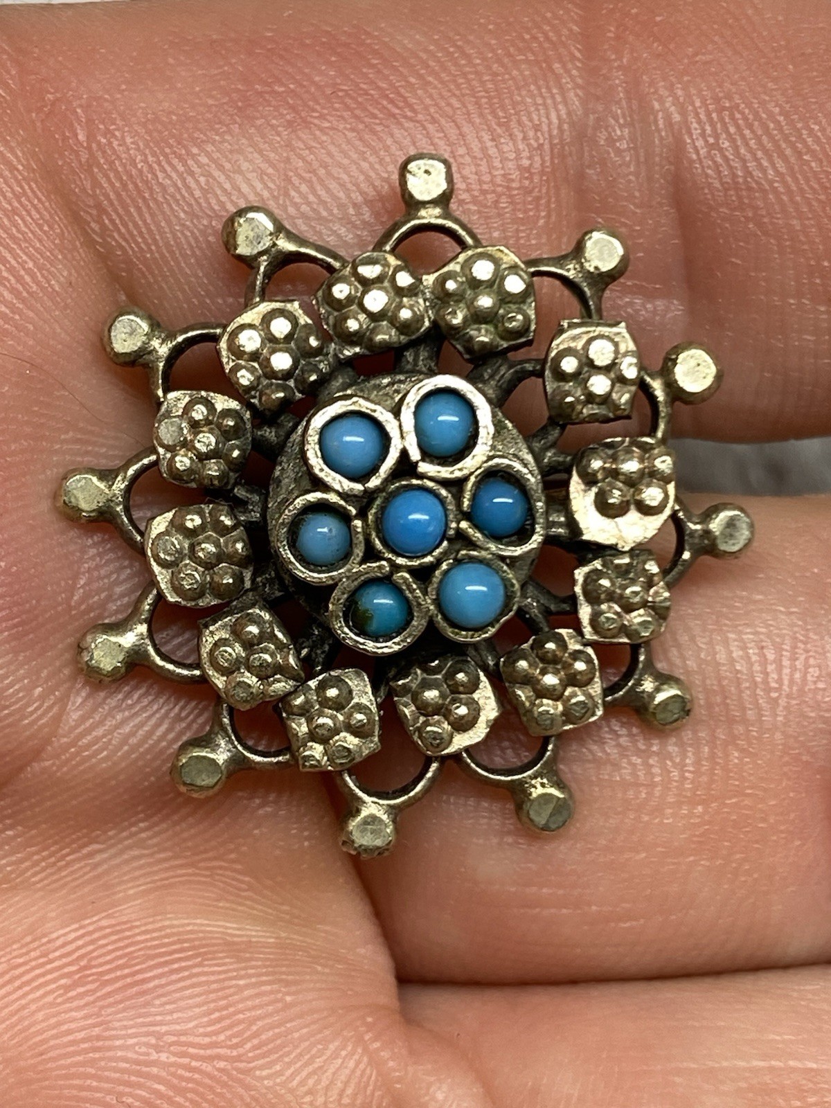 Turquoise Ring Vintage/antique(?) Size 9 1/2 Unknown Maker/style