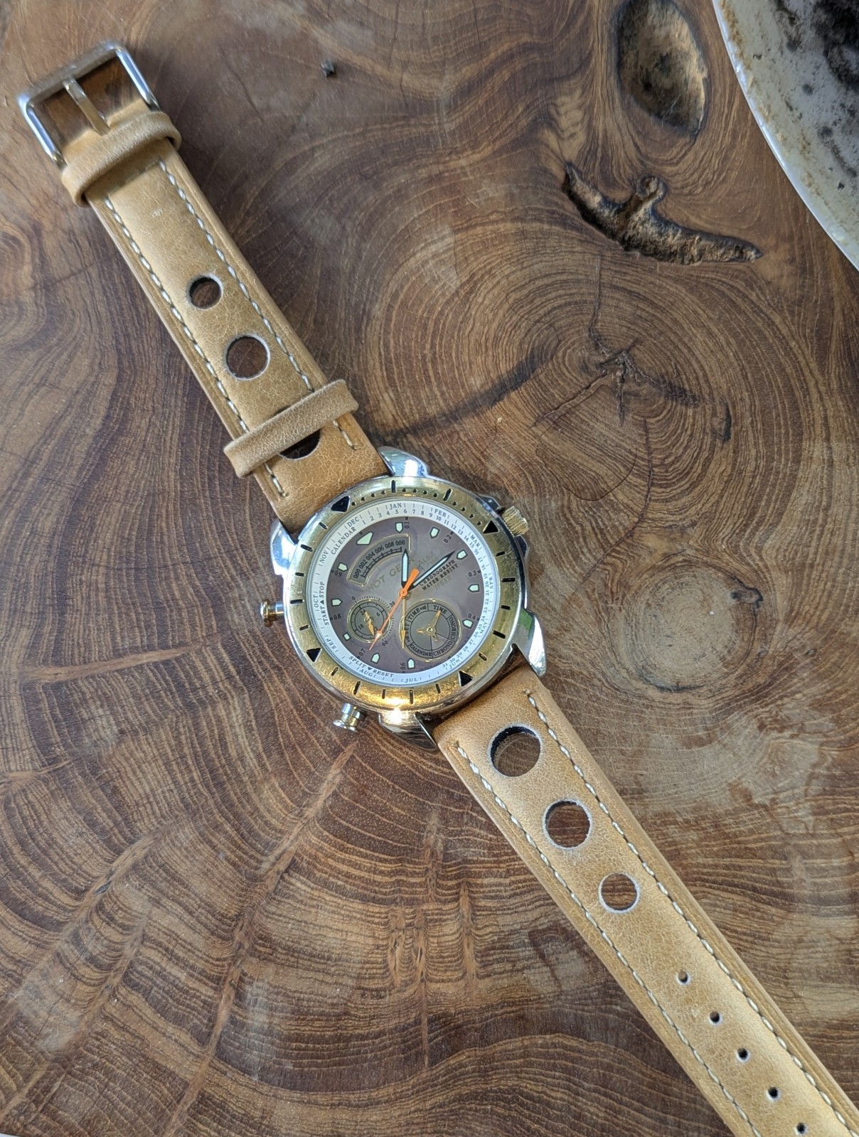 1993 Alba Hot Gear V682-6030 1/100 Chronograph Alarm Dancing Hands Watch JDM