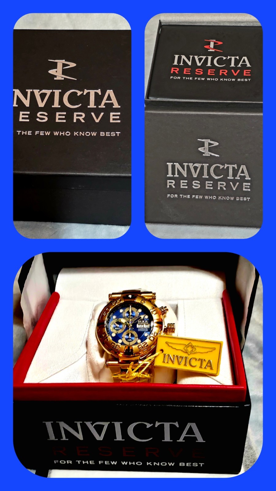 INVICTA SWISS MADE SUBACQUA NOMA I VALJOUX 7750 AUTO CHRONO LE BLUE DIAL & 18KT