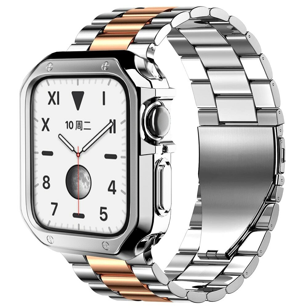 Metal Watch Band Strap With Soft Case For Apple Watch Series 6 5 4 SE(FREE TOOL)