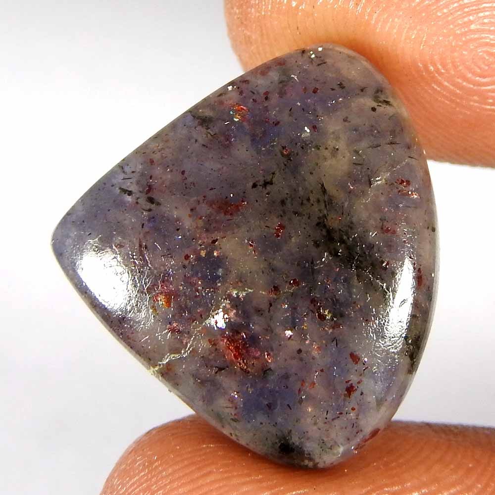 17.55Cts100%Natural Red Blue Iolite Sunstone Pear Cabochon Loose Gemstone