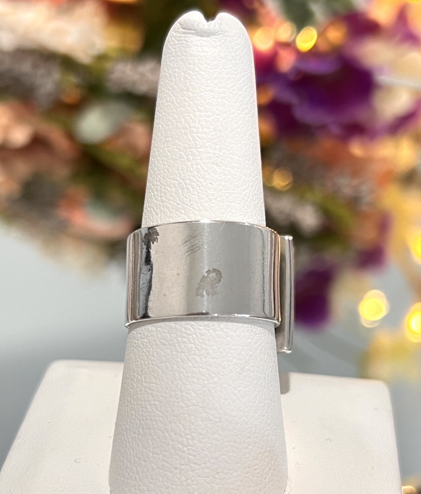 Sterling Silver Designer Luli Hamersztein Israel Blue Roman Glass Ring Size 8
