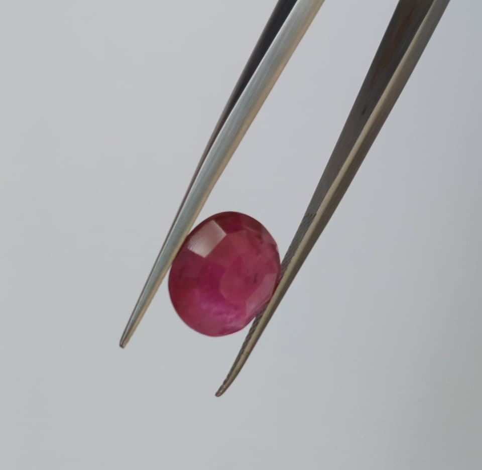 5.05 Cts Natural Red Afghani Ruby Unheated | Oval Cut | Loose Gemstone